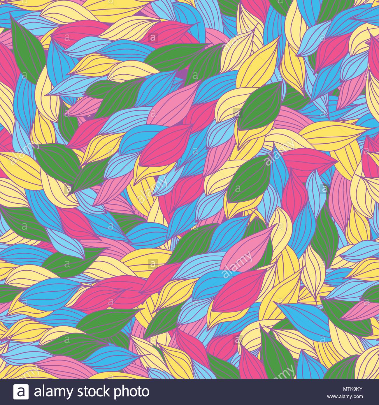 Vector Pattern Abstract Seamless Background With Colorful Ornament