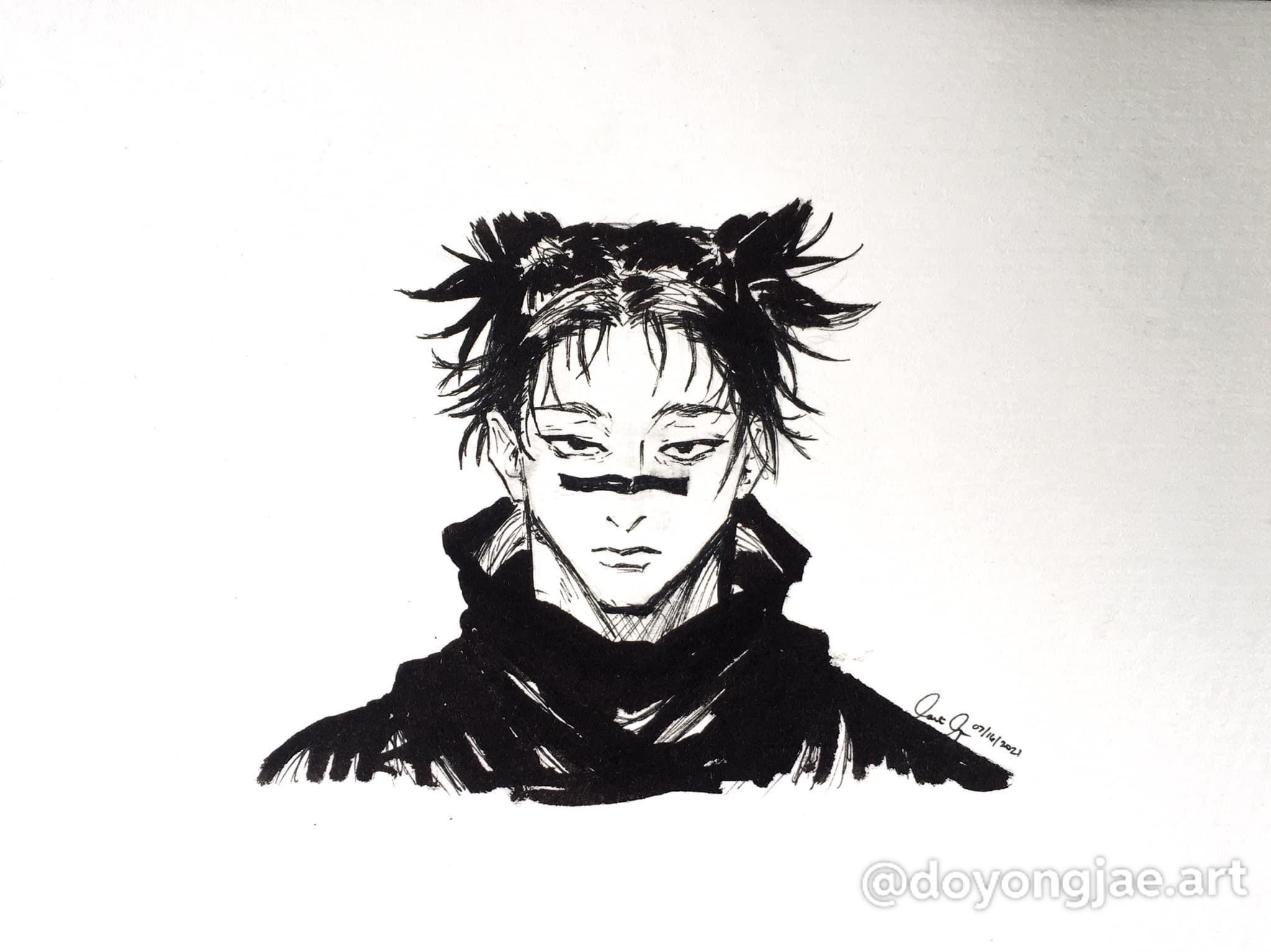 Choso From Jujutsu Kaisen Fan Art Ink And Permanent Marker On