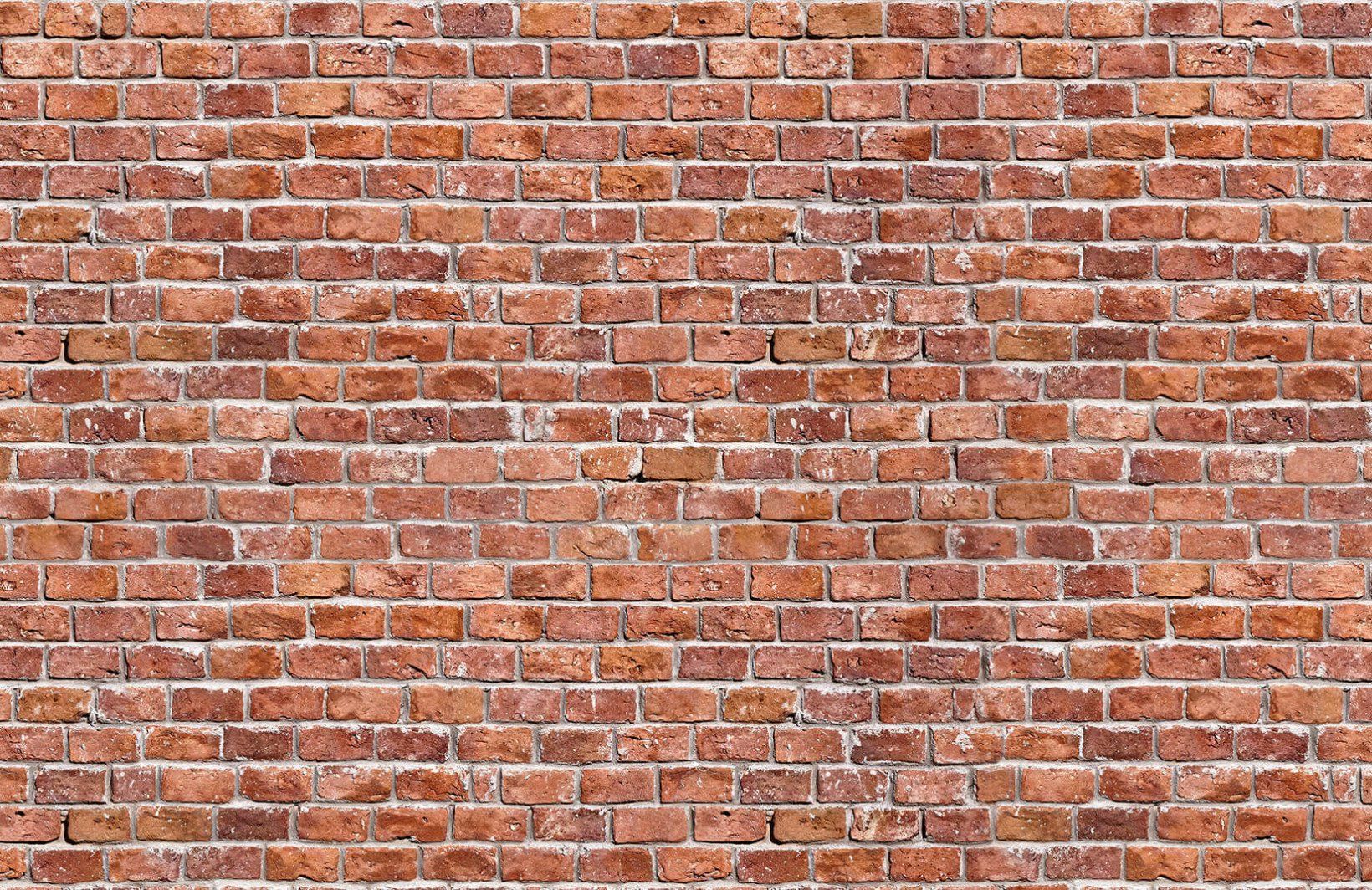 Rustic Rundown Red Brick Wallpaper Mural