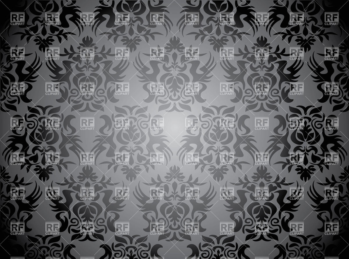 Seamless Damask Pattern Generic Dark Gray Wallpaper Background