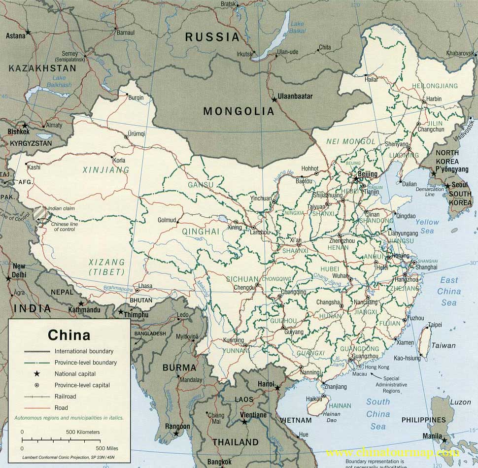 China Map Of Printable