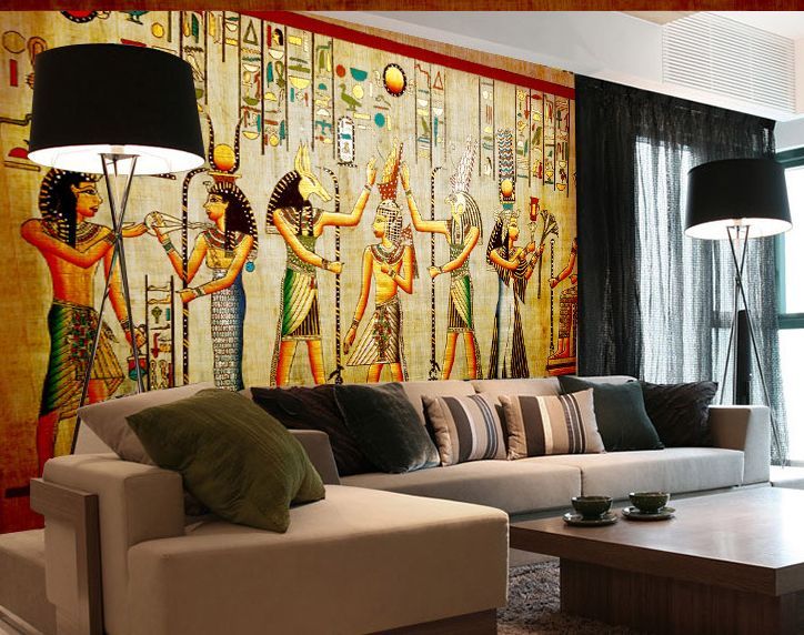 3d Egyptian Murals Wall Paper Print Decal Deco Indoor