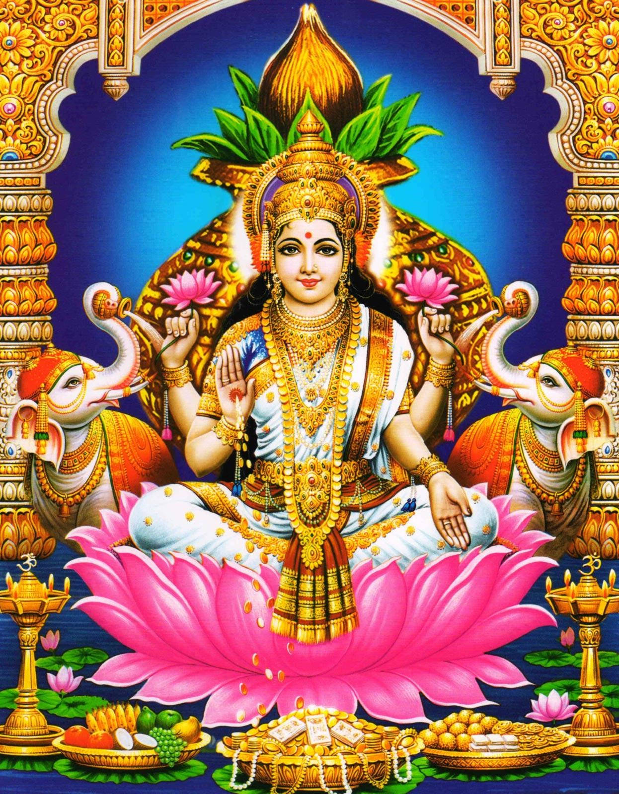 Goddess Lakshmi HD Wallpaper