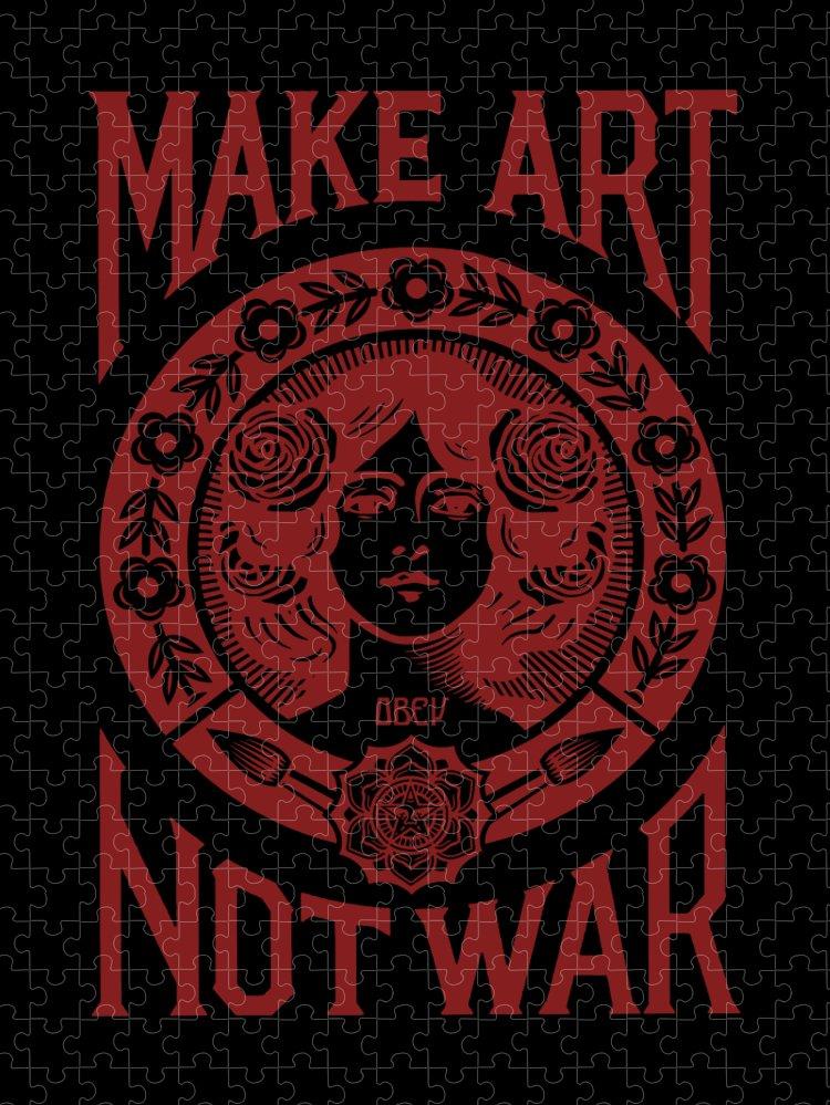 Make Art Not War Jigsaw Puzzle By The Gallery Pixels