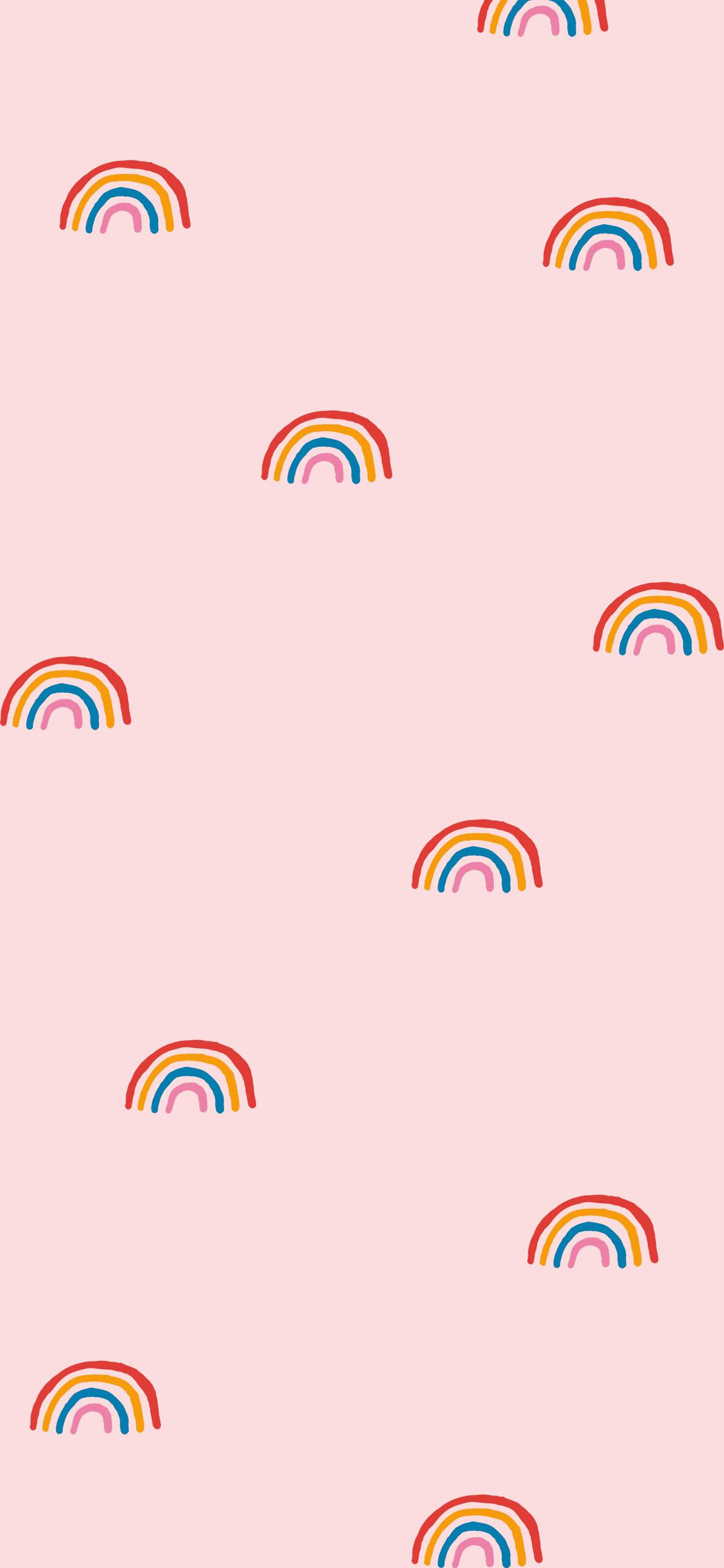 Rainbow Pink Wallpaper Idea iPhone Color