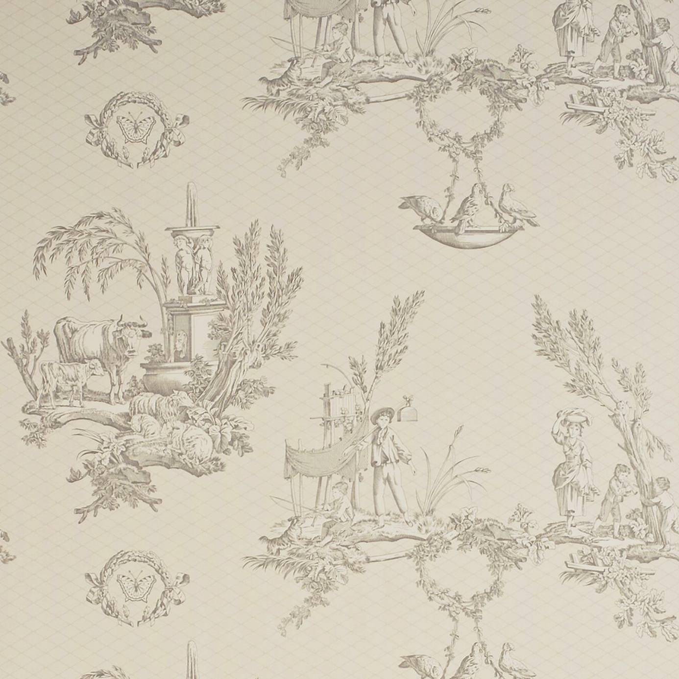Home Wallpapers Sanderson Toile Wallpapers Vatican Doves Wallpaper