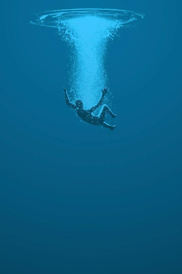 Drown In Water iPhone 4s Wallpaper Drowning Art