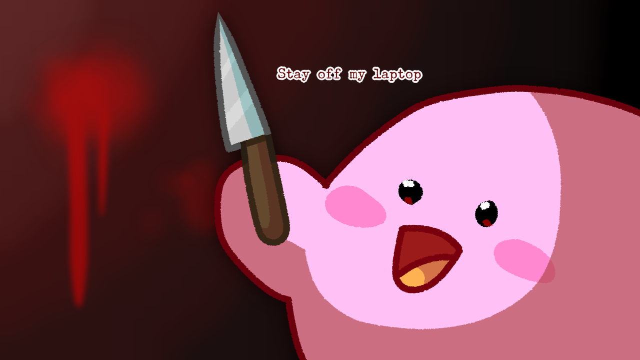 I made a wallpaper Kirby With A Knife Kirby memes Kirby