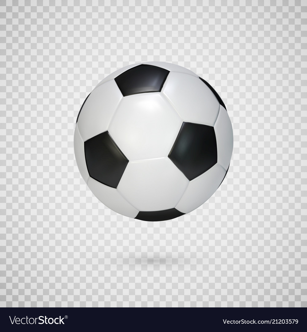 Soccer Ball Isolated On Transparent Background Vector Image