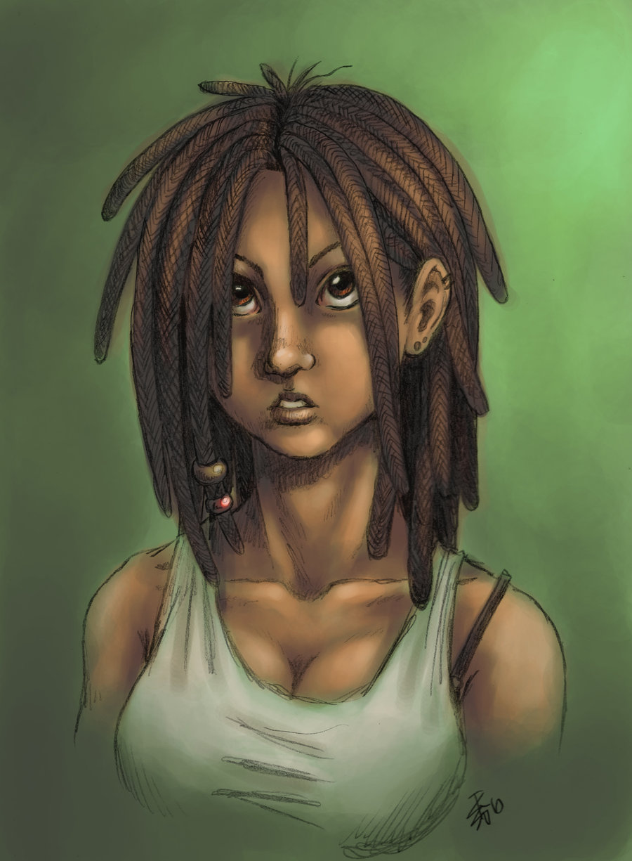 Dreadlock Girl By Nocturnalmoth