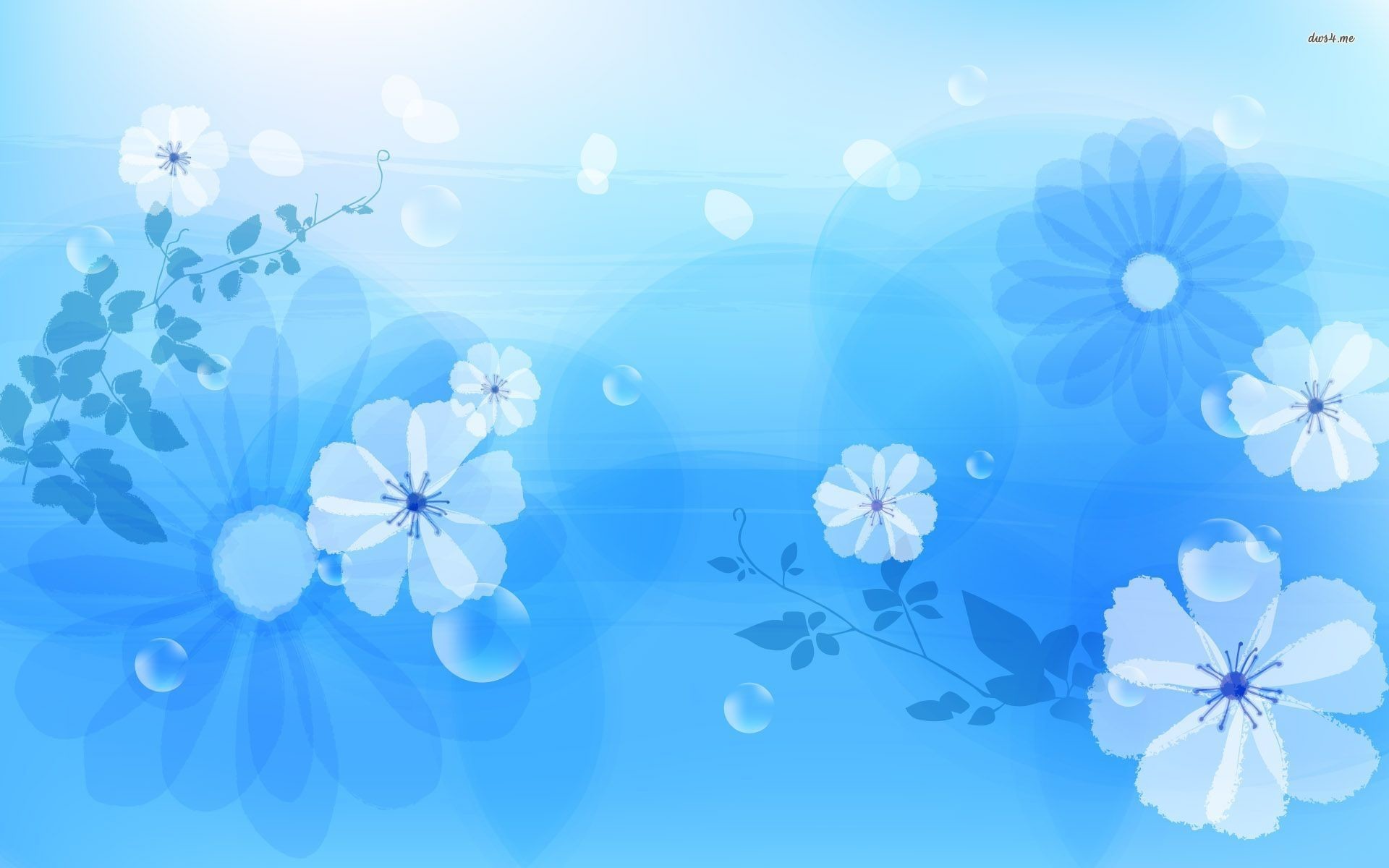 Blue Flowers Wallpaper