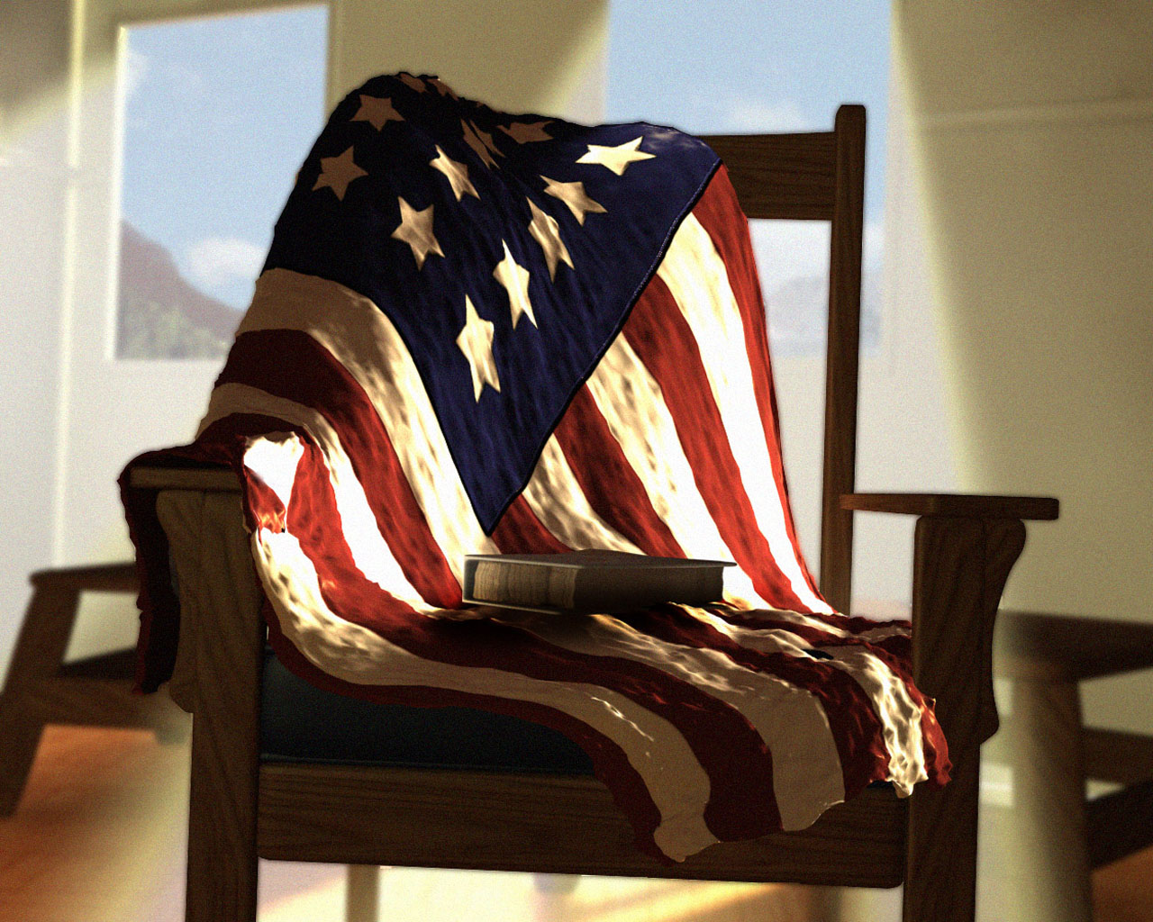 Picture The American Flag 3d Pictures Screensavers Desktop