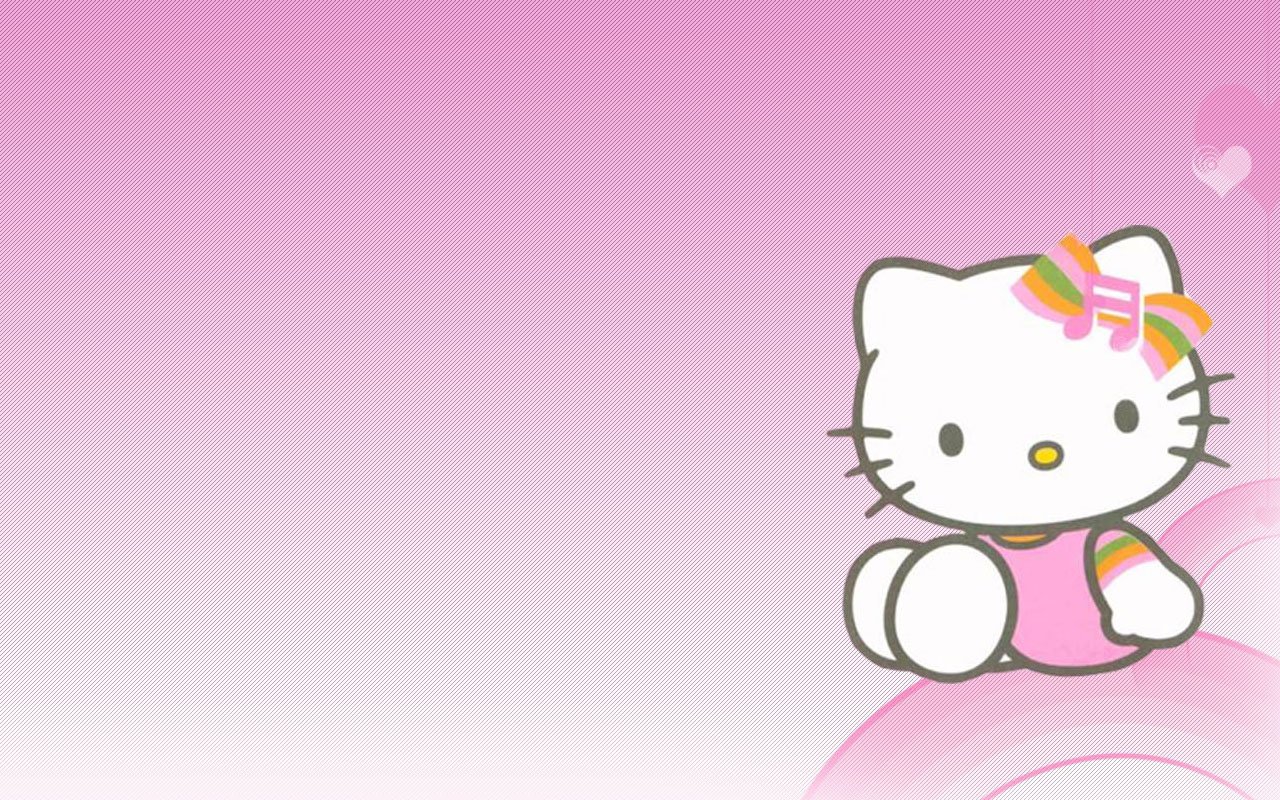 Hello Kitty Fondo Rosado Pink Wallpaper Full