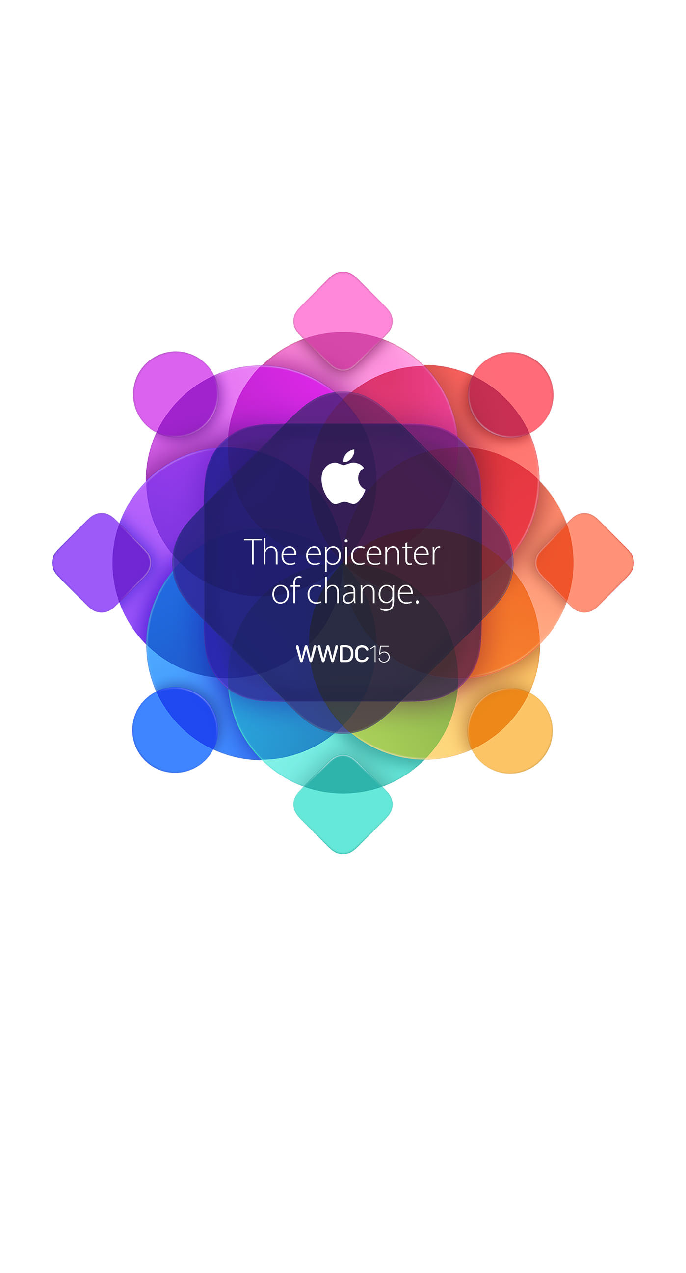 Apple logo colorful WWDC15 wallpapersc iPhone7Plus