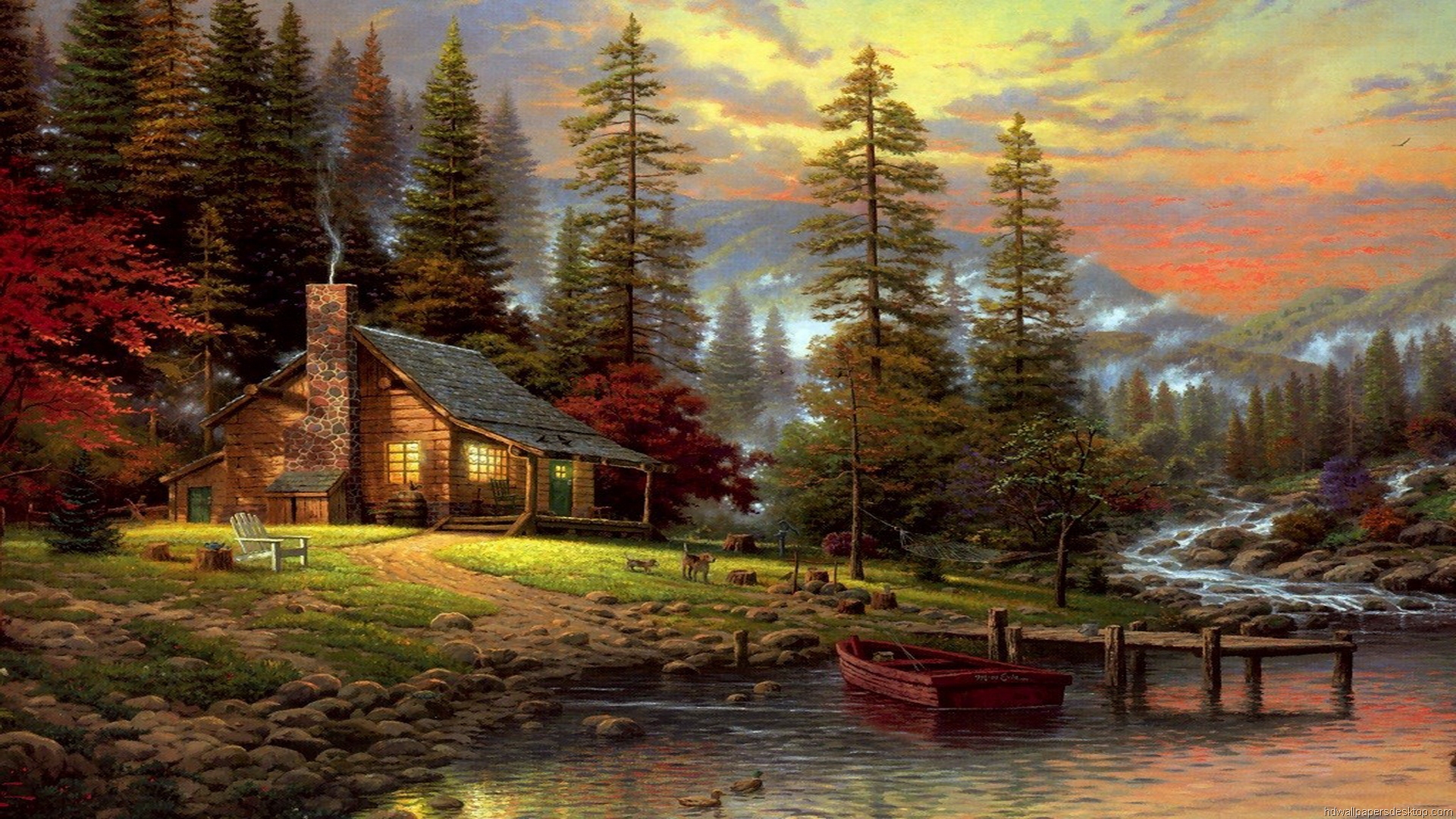 Thomas Kinkade Fall Wallpaper WallpaperSafari   1qkf4E 