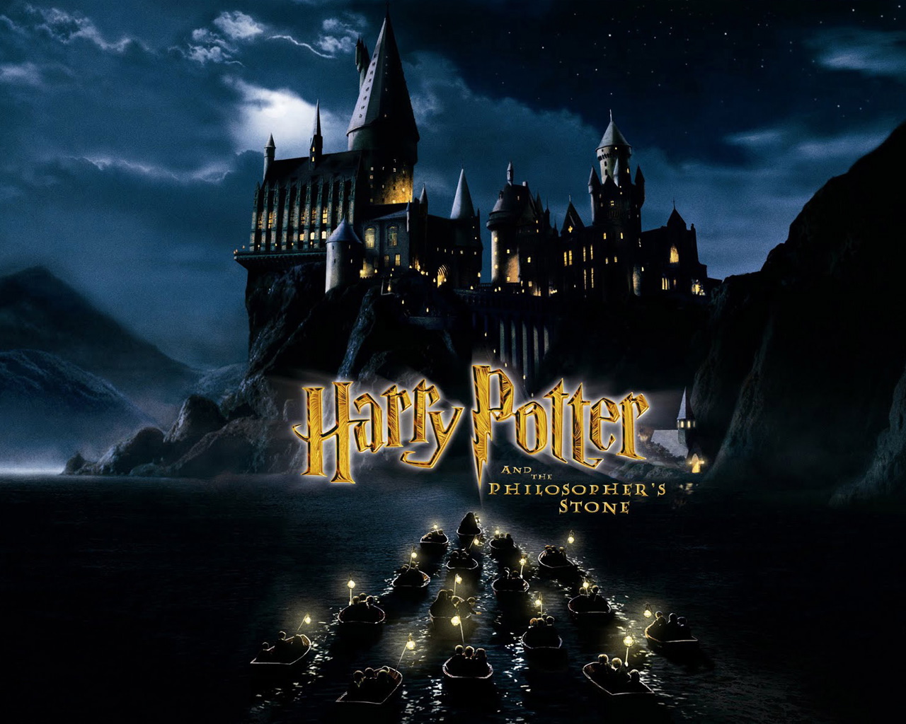 Harry Potter Title With Castle Wallpaper
