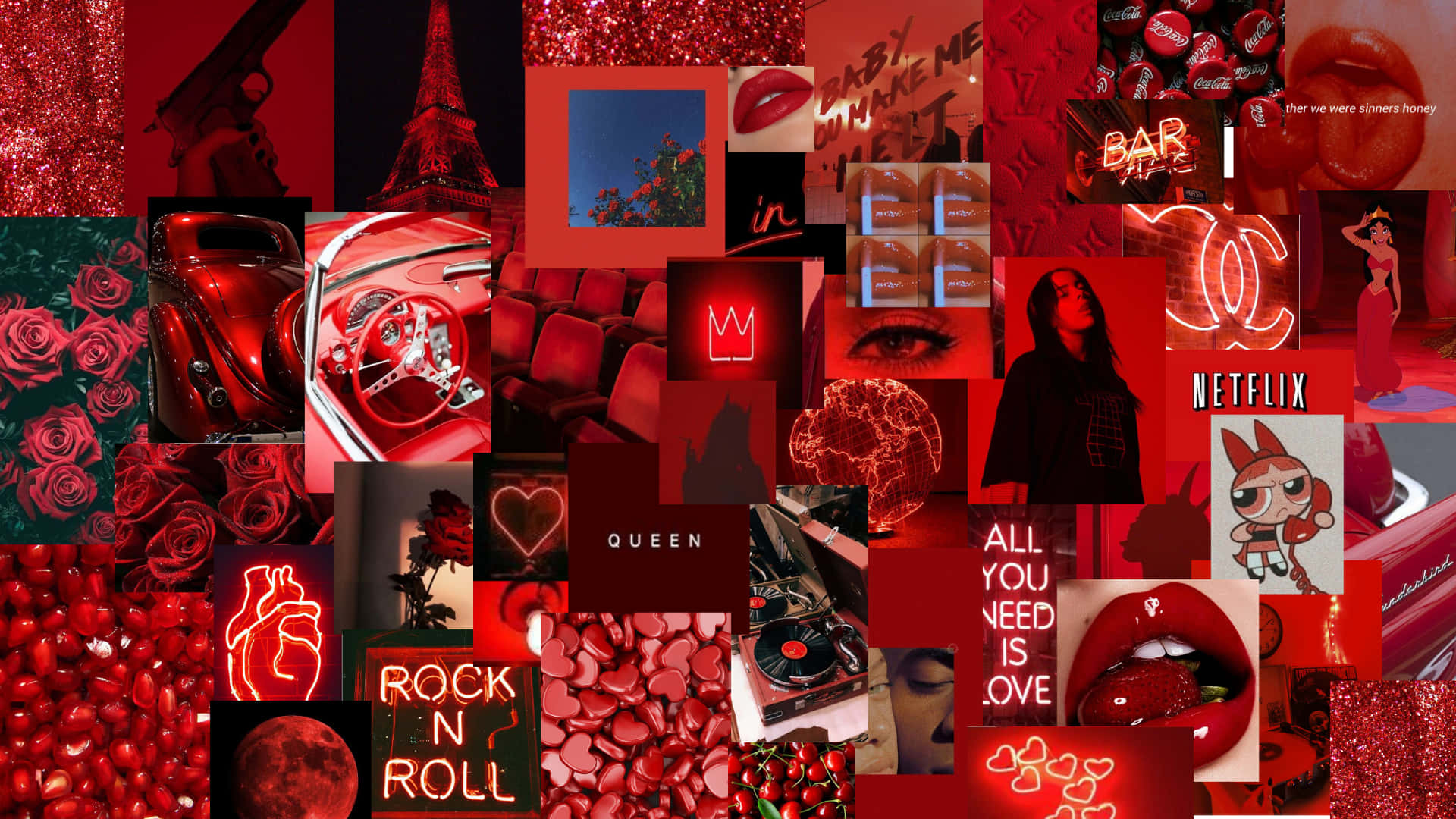 Red Aesthetic Laptop Wallpaper