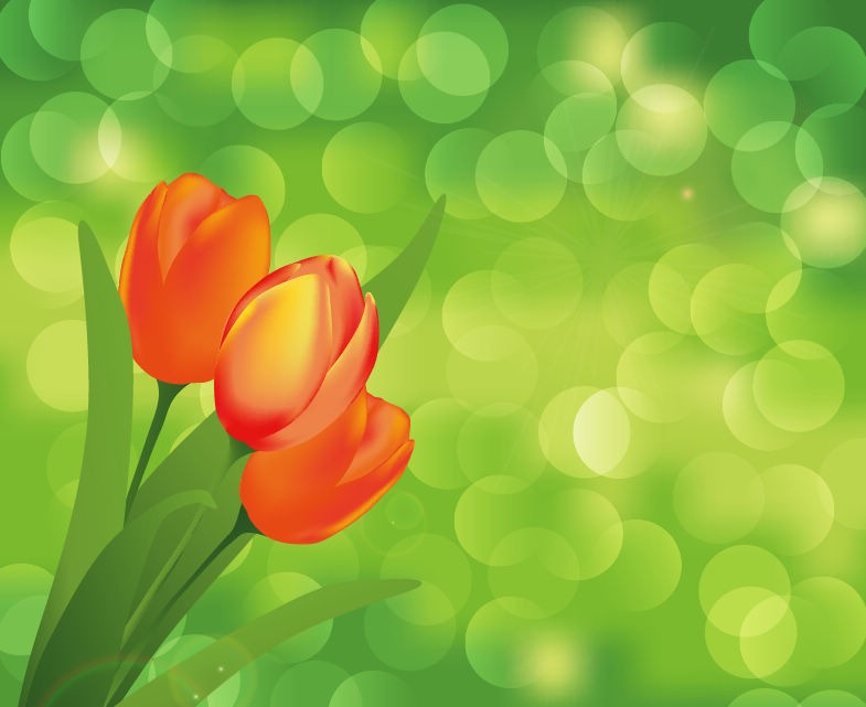 Vector Logo Icons Flower With Green Background Art