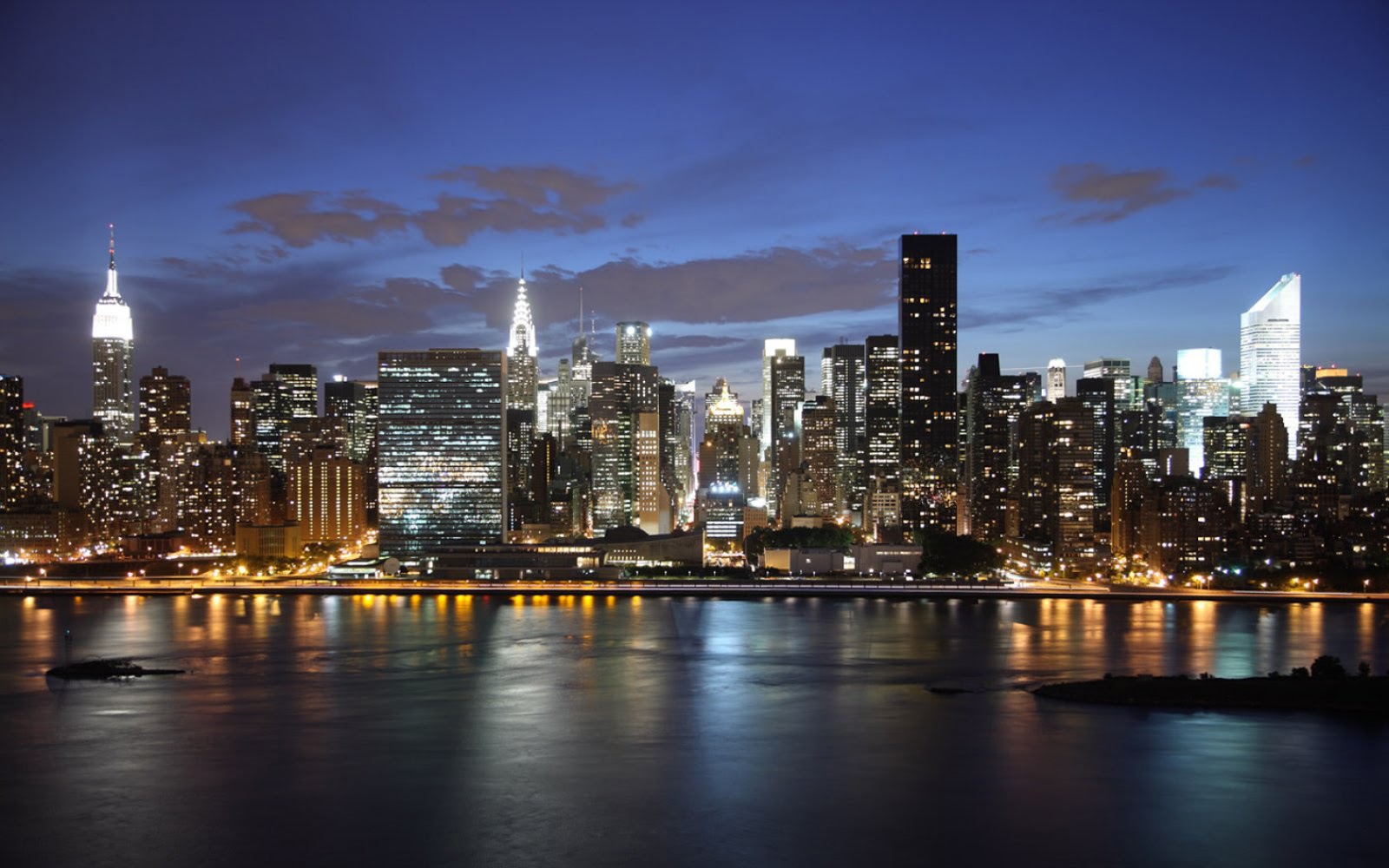 New York Skyline At Night Jpg