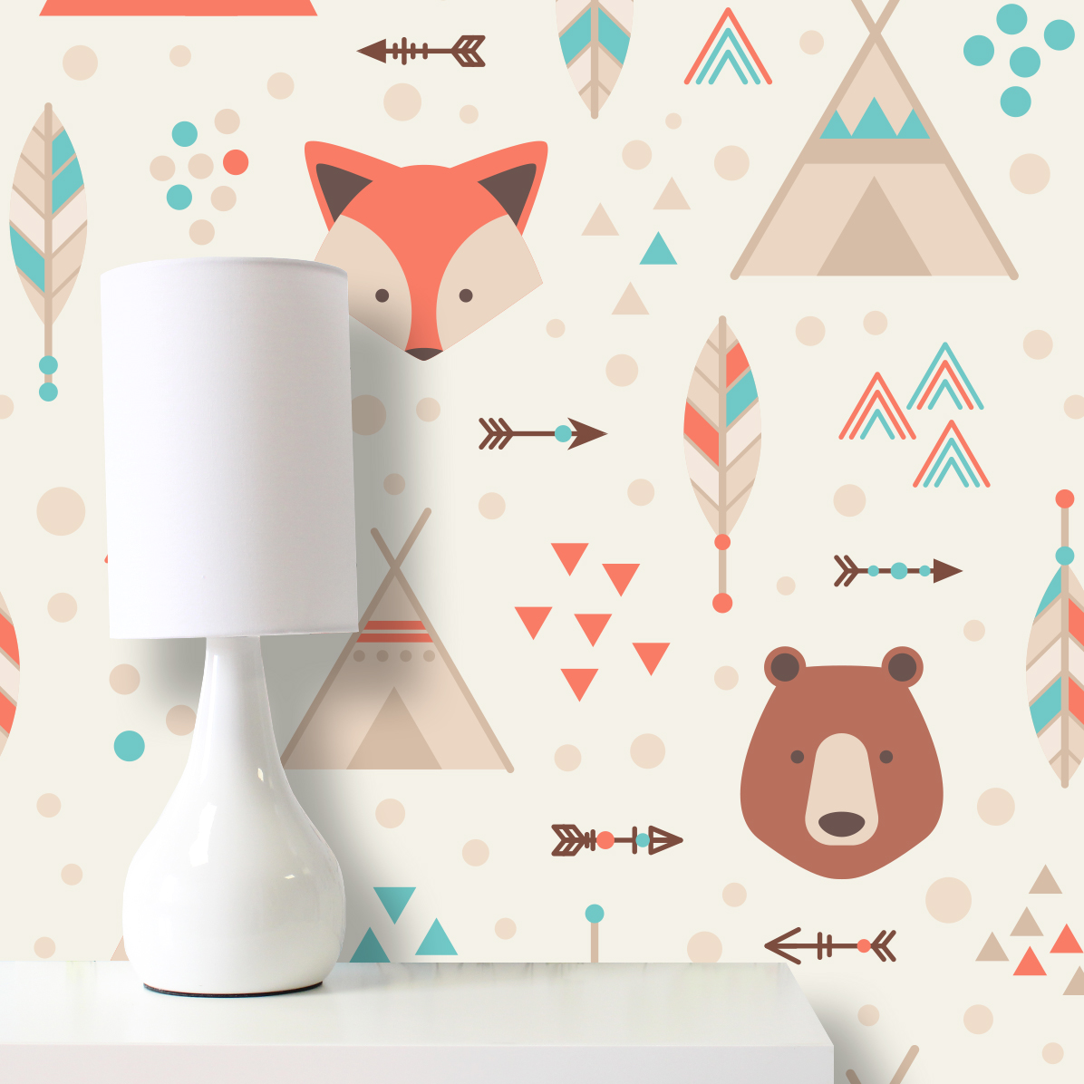 Teepee Bonnie Bold Wallpaper