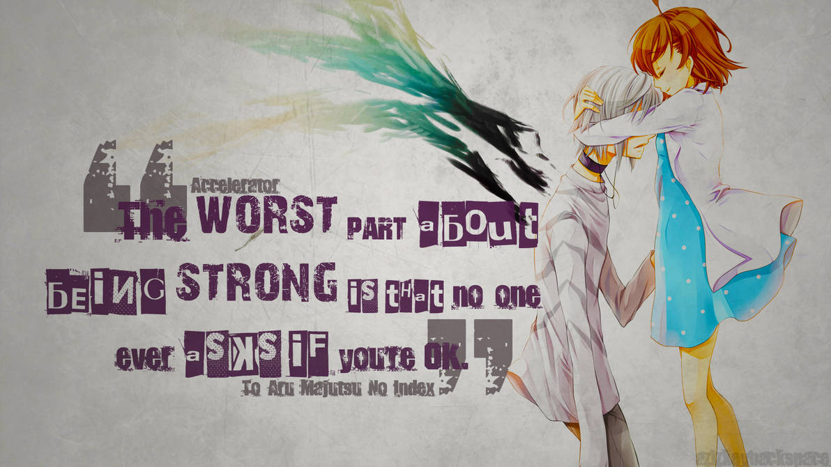 Accelerator Anime Quotes Wallpaper: \