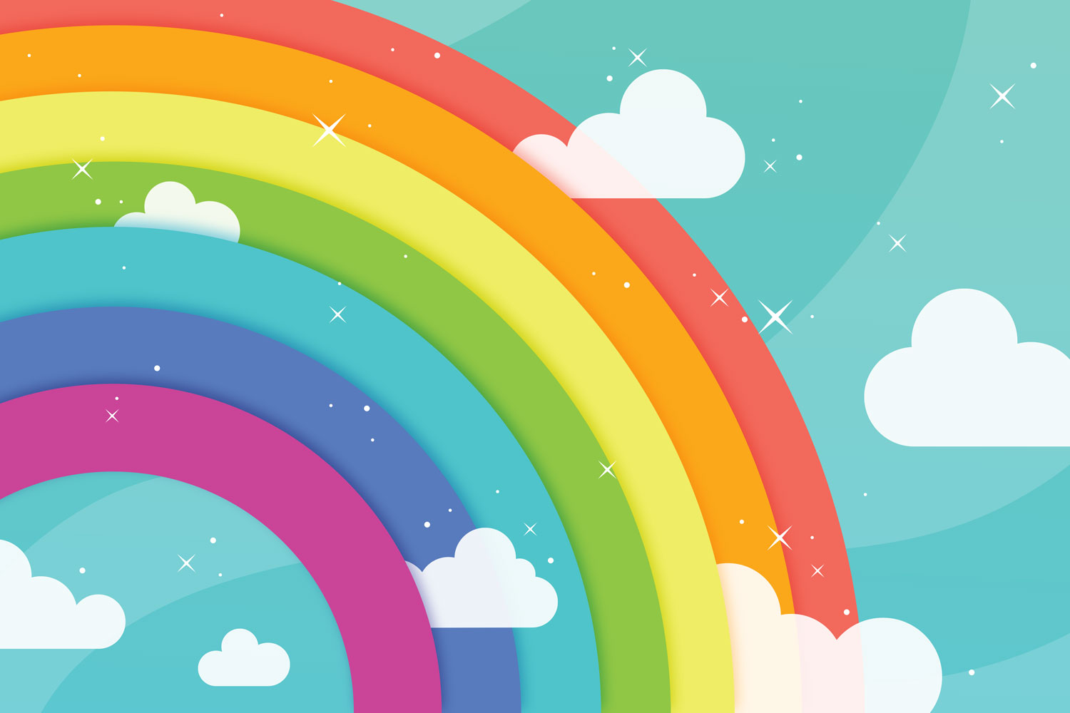 Magical Rainbow Kids Background Wallpaper Teahub Io