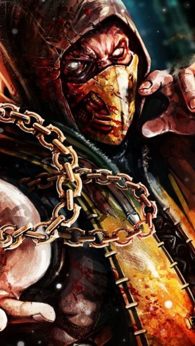 Scorpion Mortal Kombat X iPhone Wallpaper