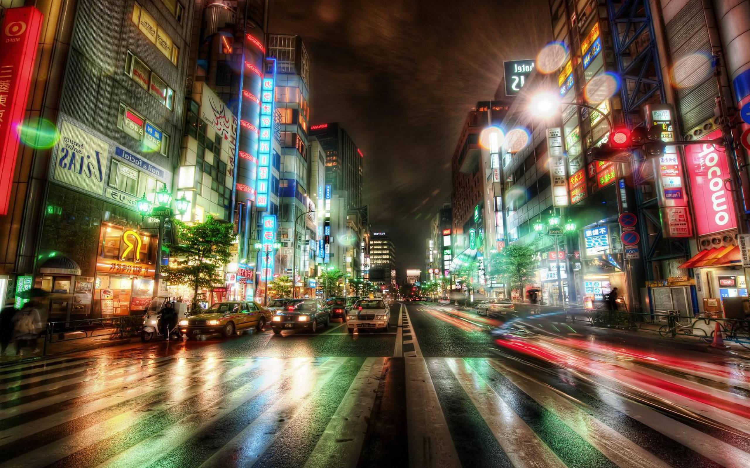 Download Pretty Desktop Blurry City Road Wallpaper