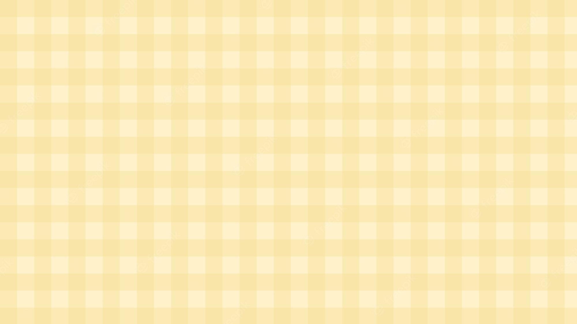 Cute Yellow Checkers Aesthetic Desktop Wallpaper