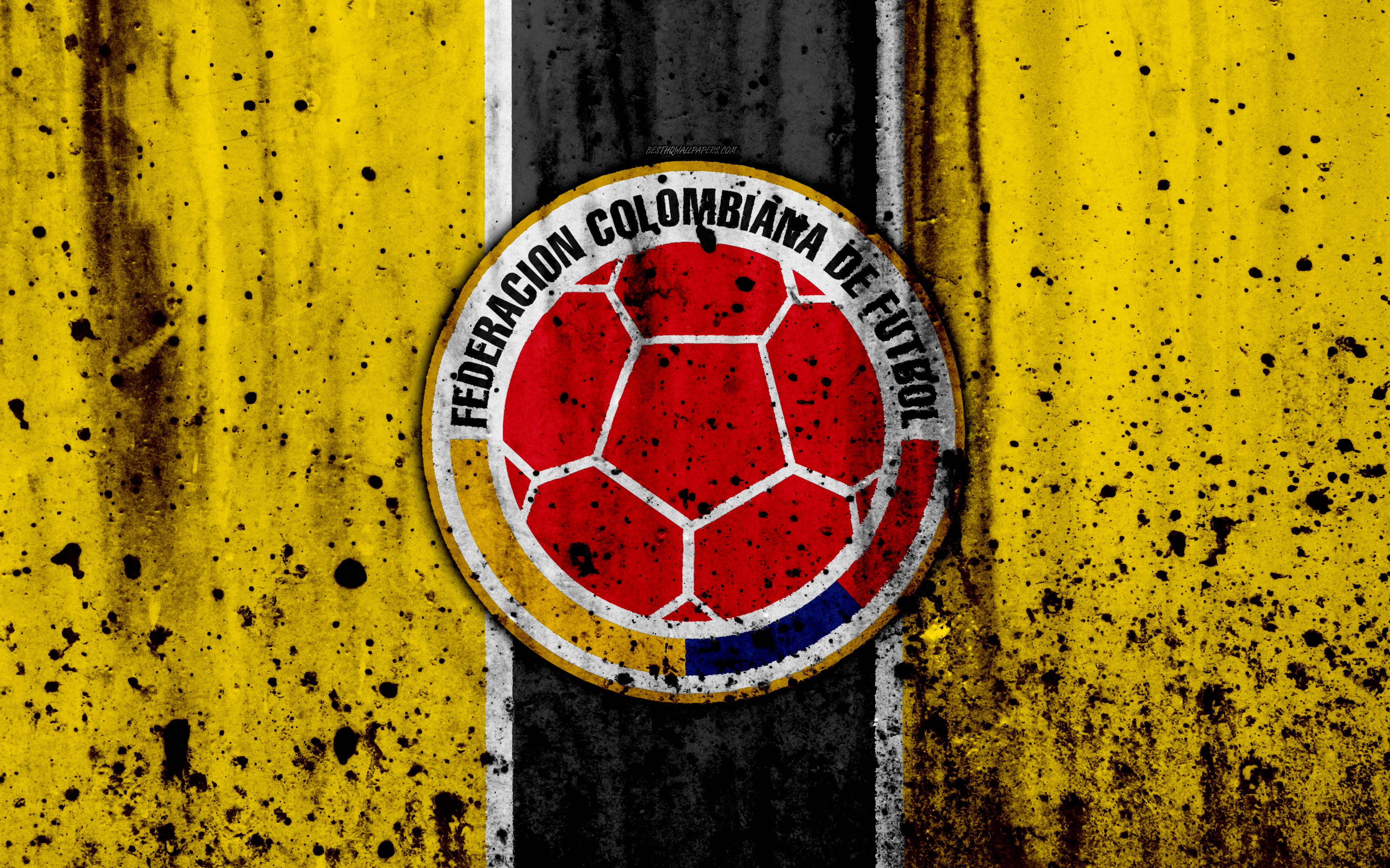 Wallpaper Colombia National Football Team 4k Emblem