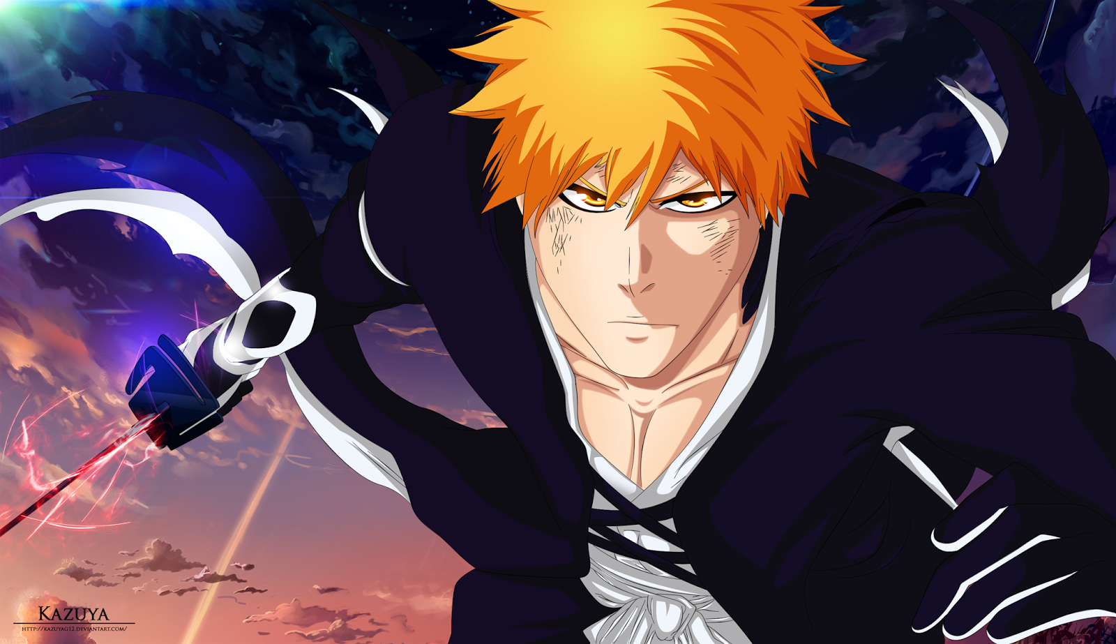 Kurosaki Ichigo Bankai Bleach Male Guy Anime Deviant Art Widescreen Hd