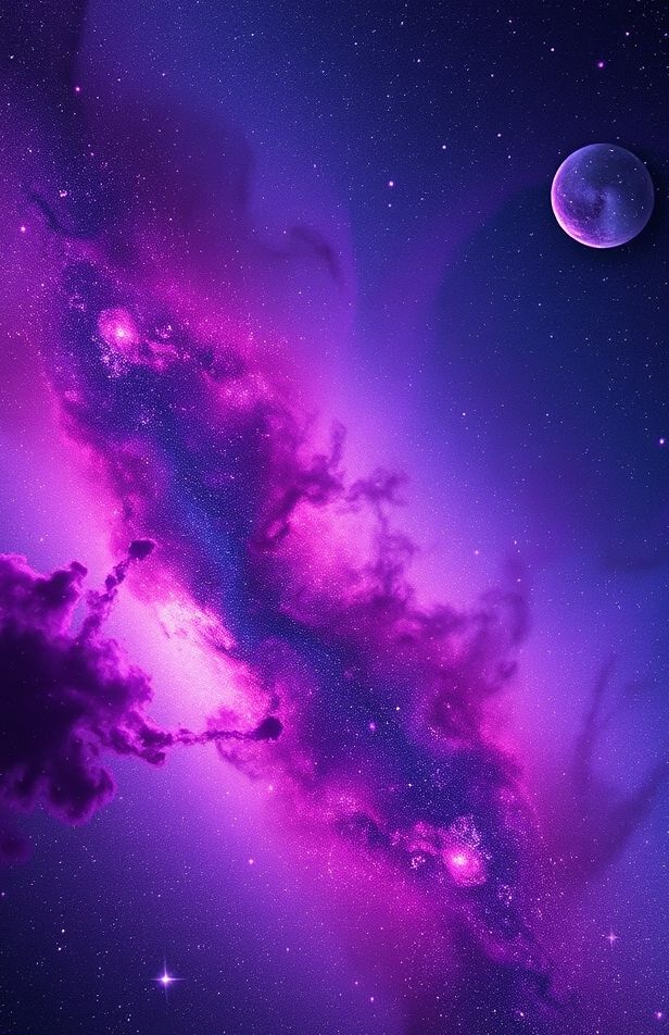 Purple And Blue Galaxy Wallpaper