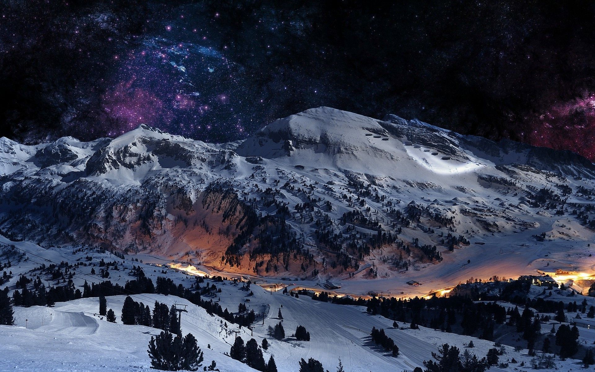 Ski Mountain Wallpaper Top Background