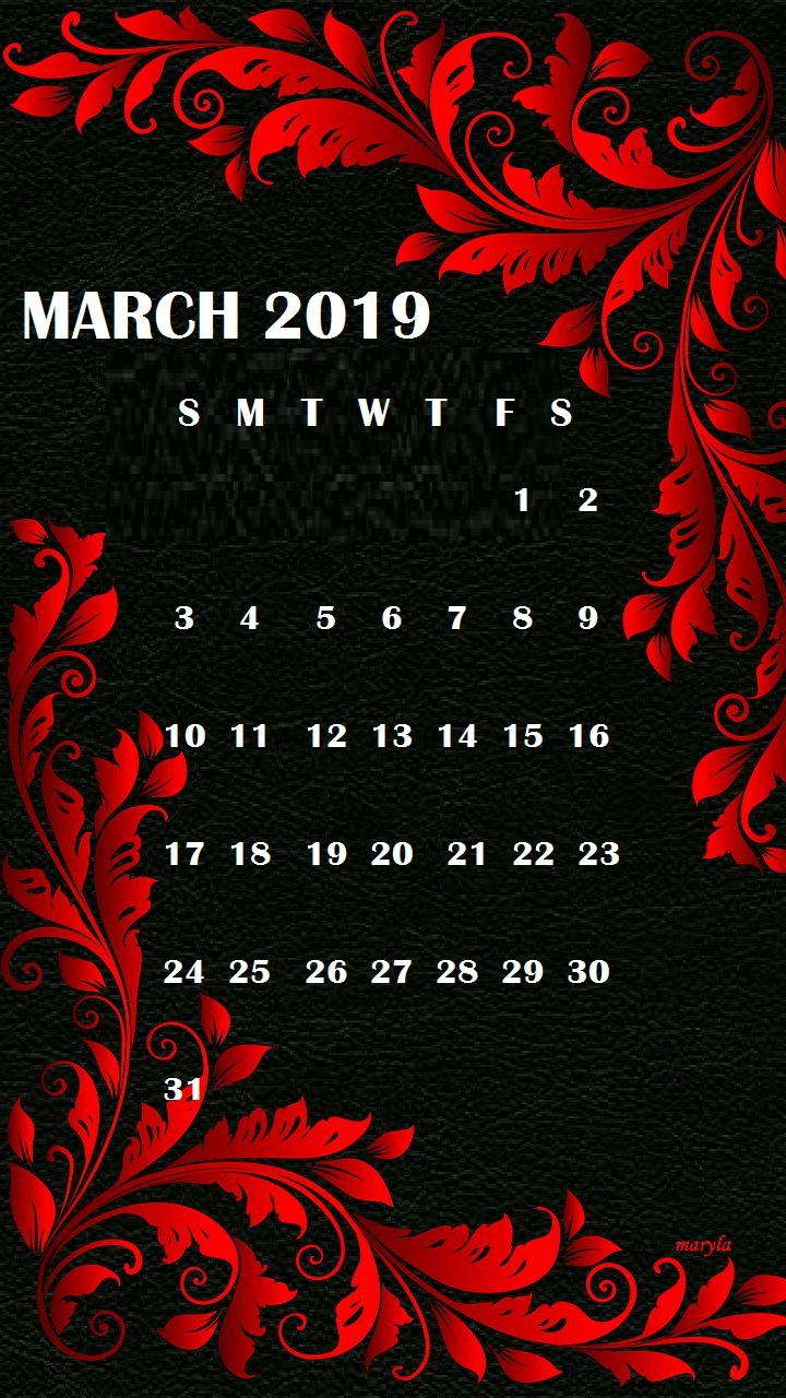 Blank March Calendar Wallpaper Floral Cute For Desktop