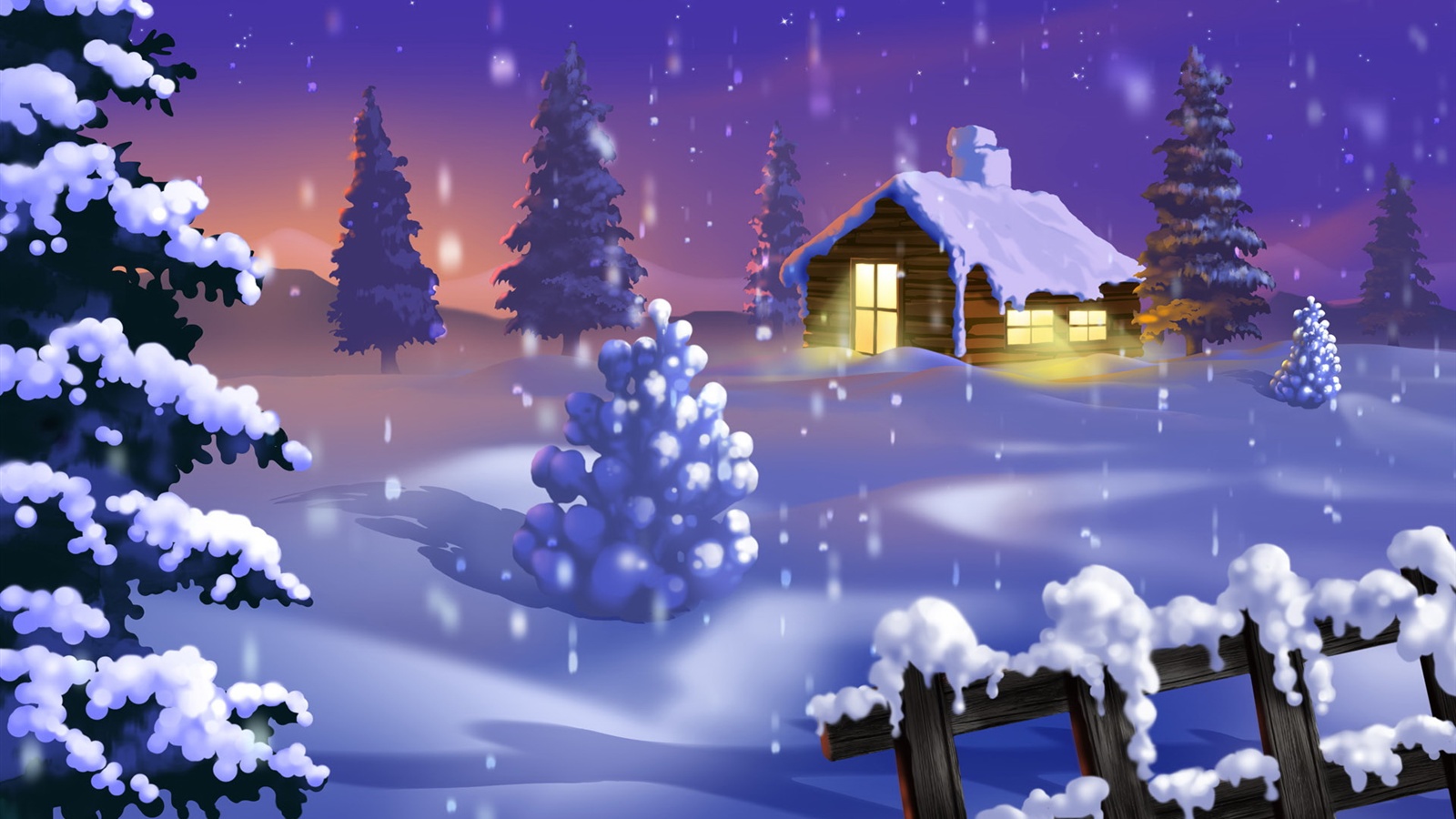Christmas House And Snow Wallpaper Resolution