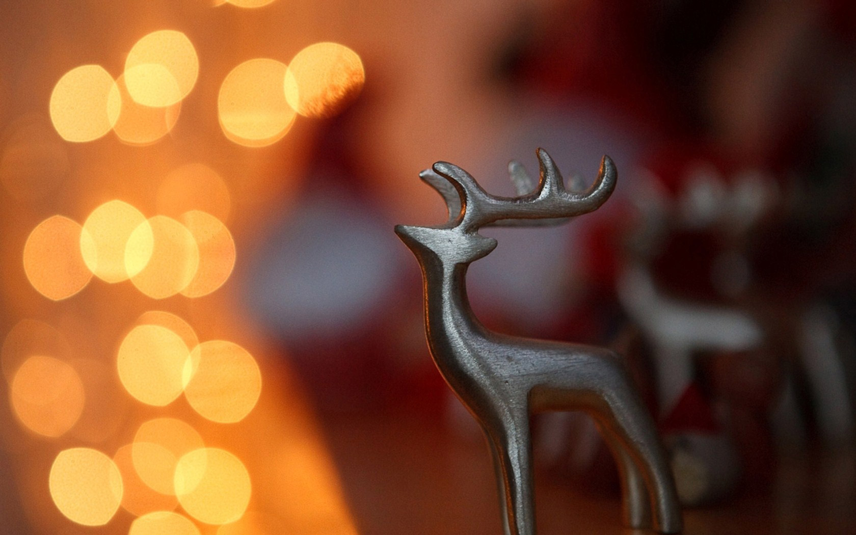 Reindeer Christmas Lights Puter Desktop Wallpaper Pictures