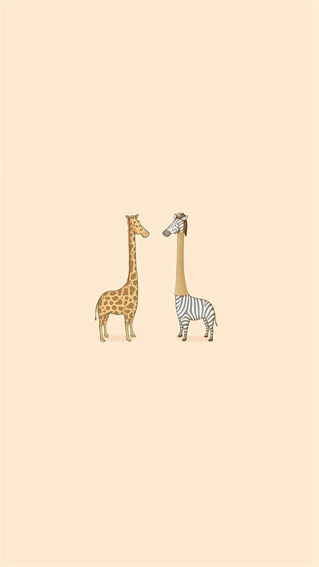 Cute Giraffe Yellow Animal Minimal iPhone Wallpaper