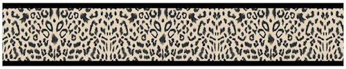 Black Brown Animal Print Wallpaper Border Leopard Cheetah