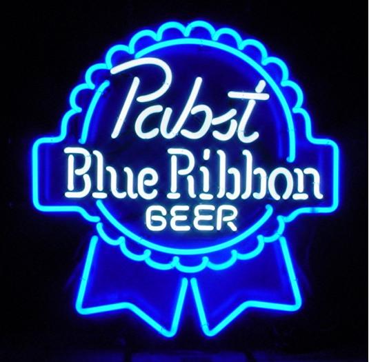 Pbr Beer Logo Blue and white