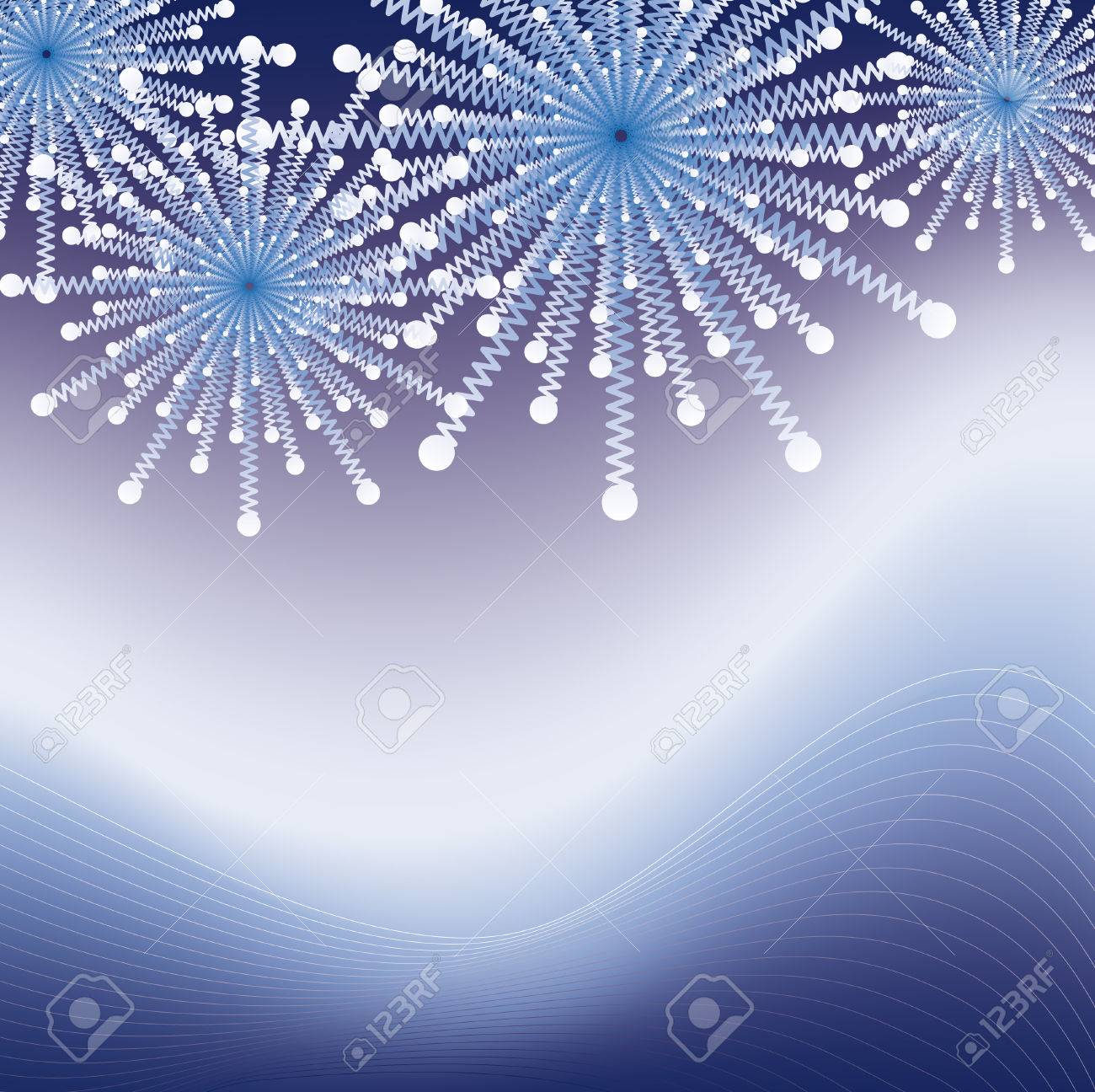 Sparkeling Blue Fire Works In The Dark Sky Nice For Background