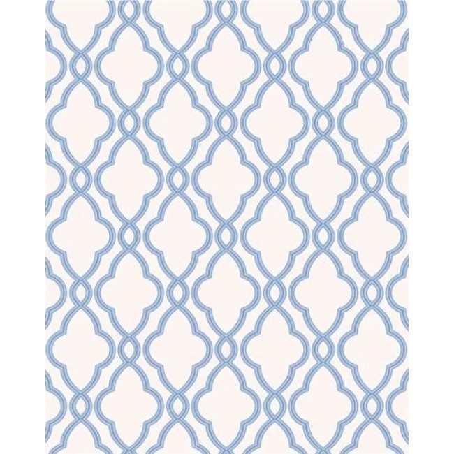 Waverly Blue Trellis Lattice On White Wallpaper Wa7706 All Walls