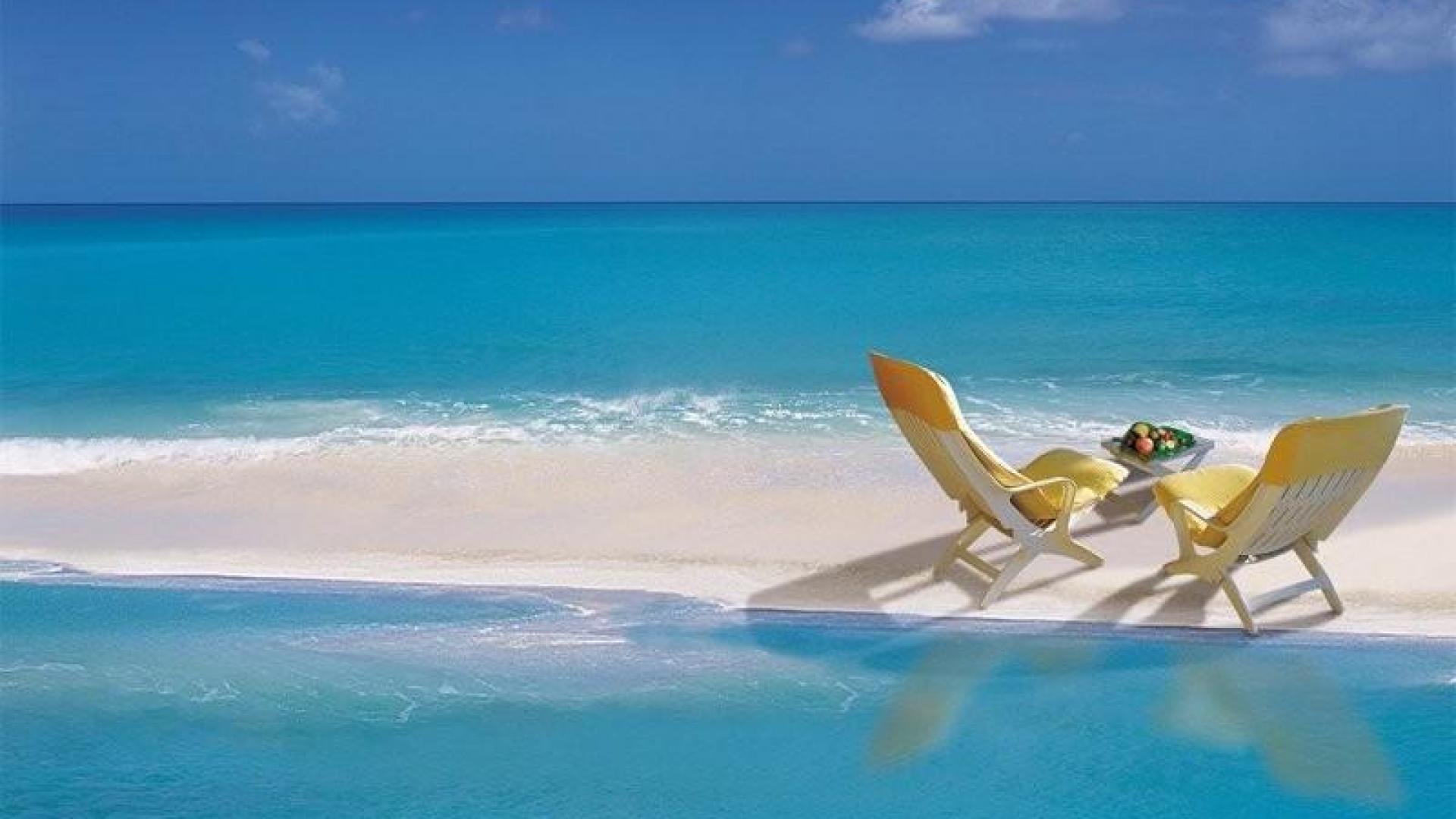 Beach Chairs Desktop Wallpaper Ongur