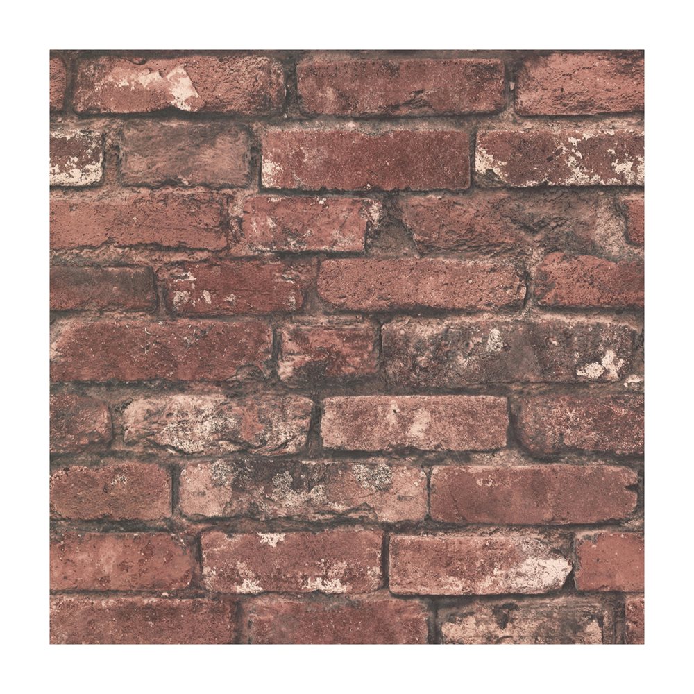 Wallcoverings Brickwork Rust Exposed Brick Effect Wallpaper