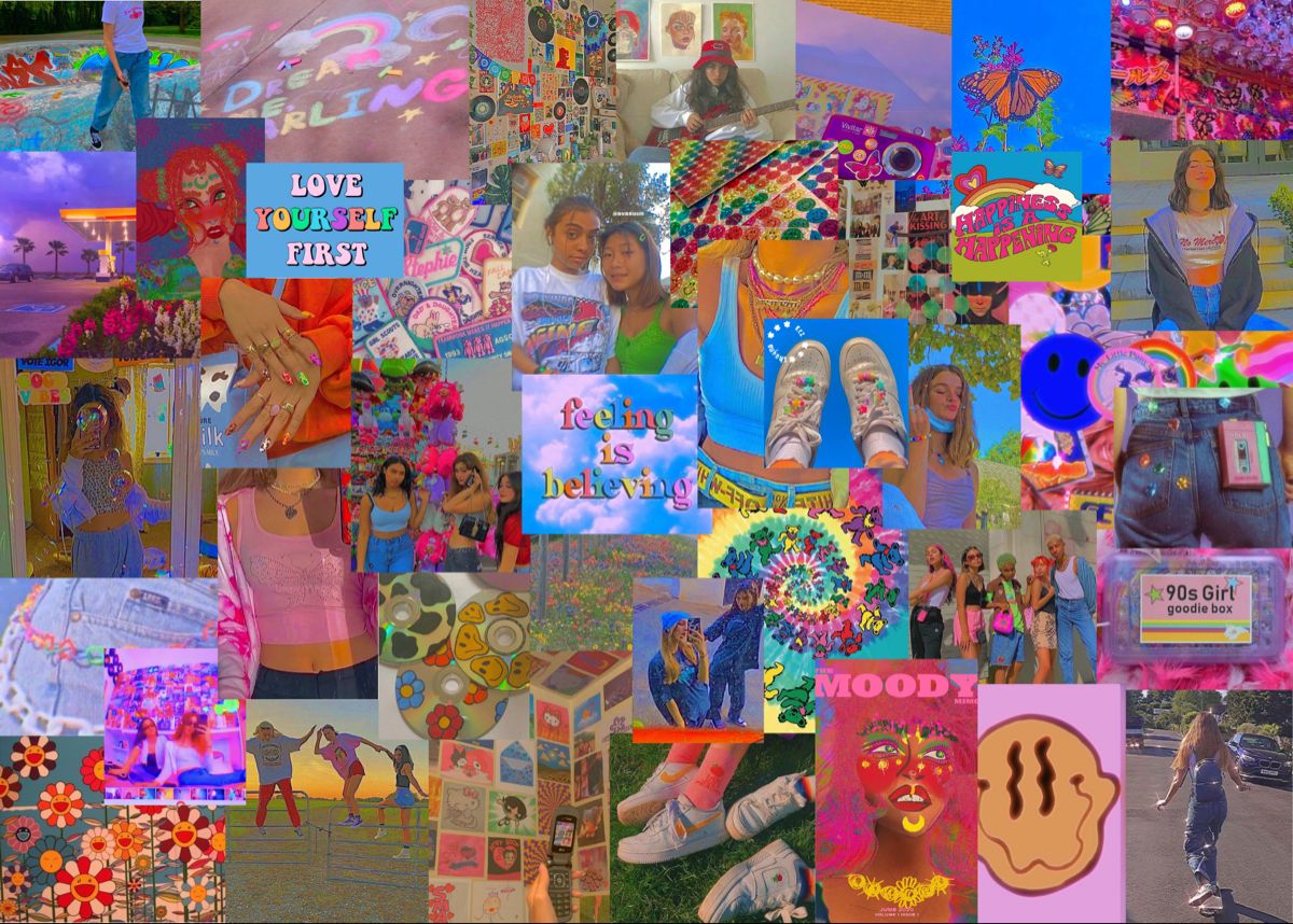 Indie Aesthetic Collage Laptop iPad Tablet Wallpaper Ios Vintage Desktop