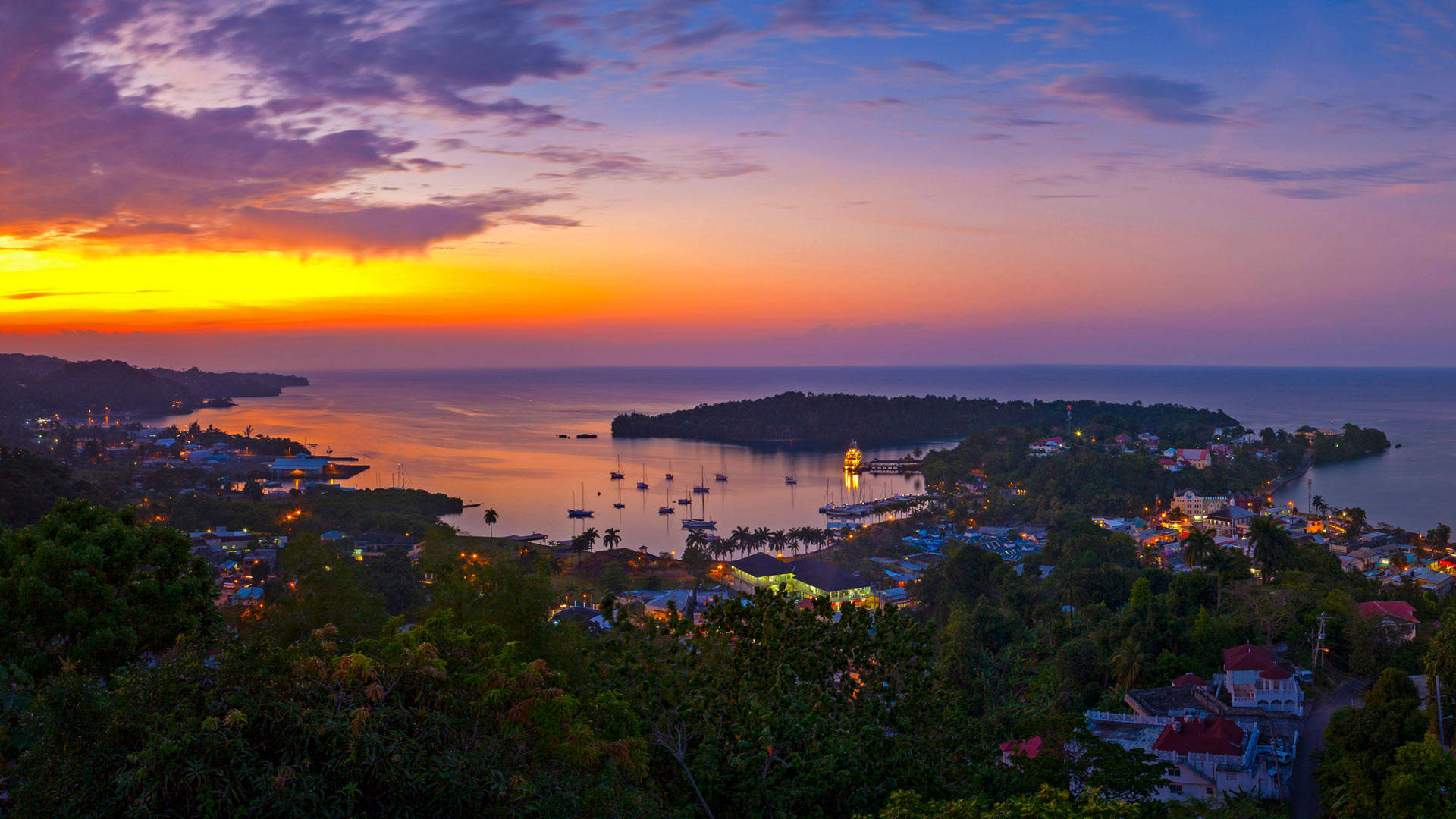 Mesmerizing Sunset In Jamaica Wallpaper