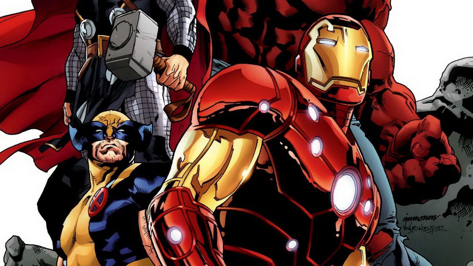 Iron Man Ics Thor Wolverine Marvel Avengers Wallpaper
