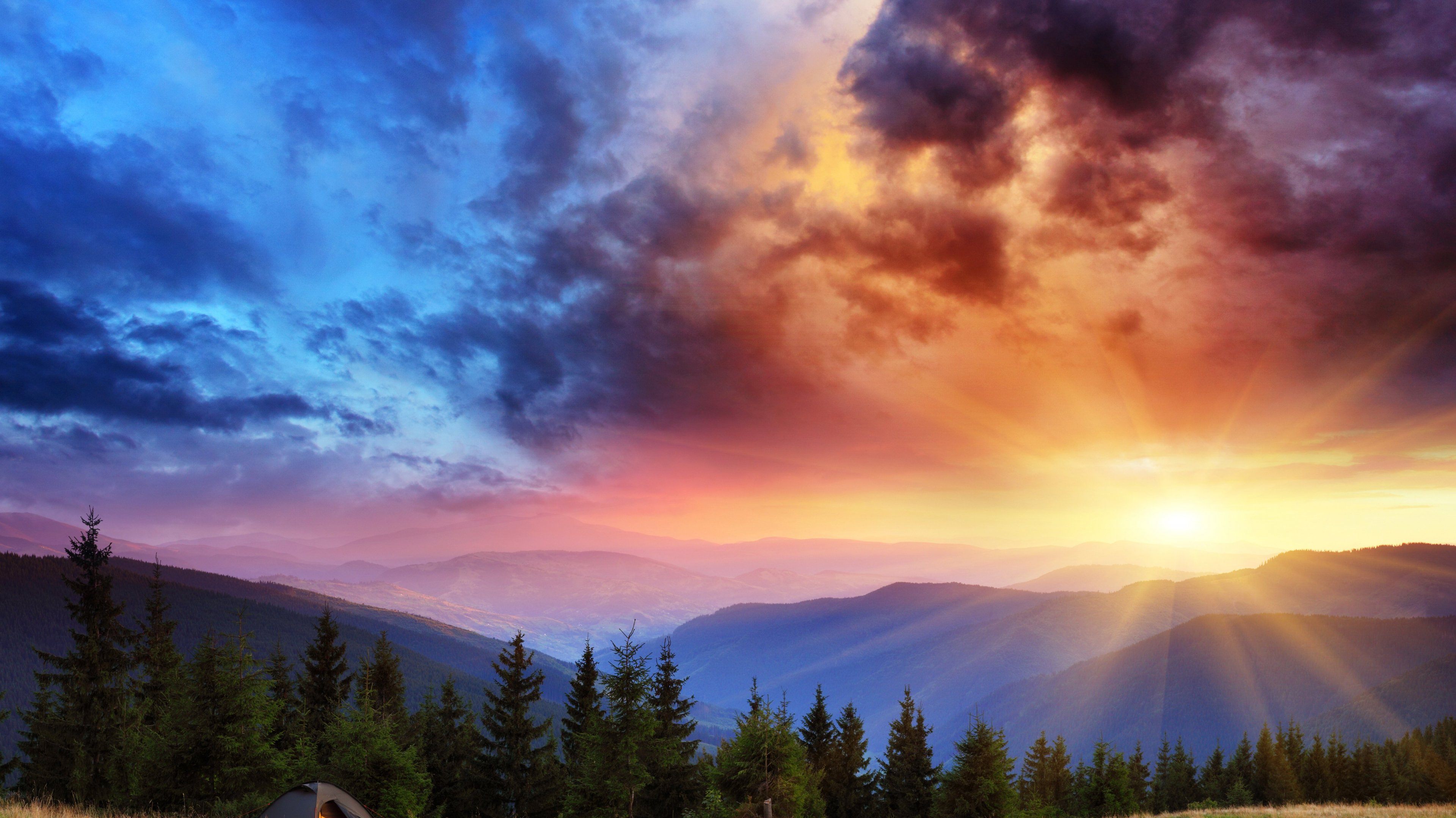 Mountain Sunrise Beautiful Landscape Wallpaper   HD