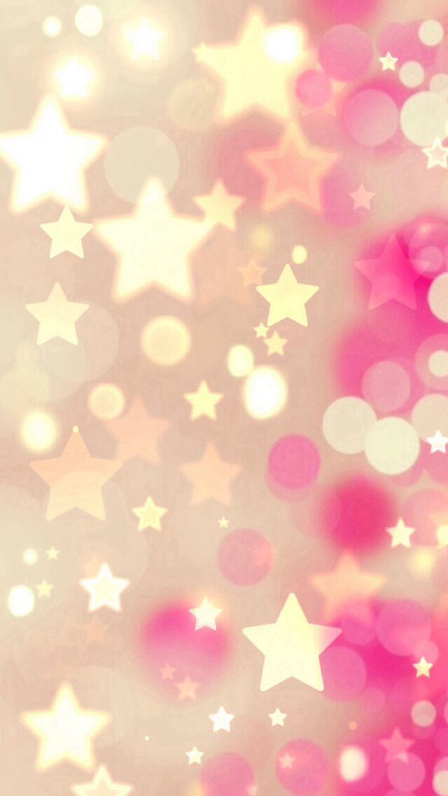 Stars Pink Gold Wallpaper Phone