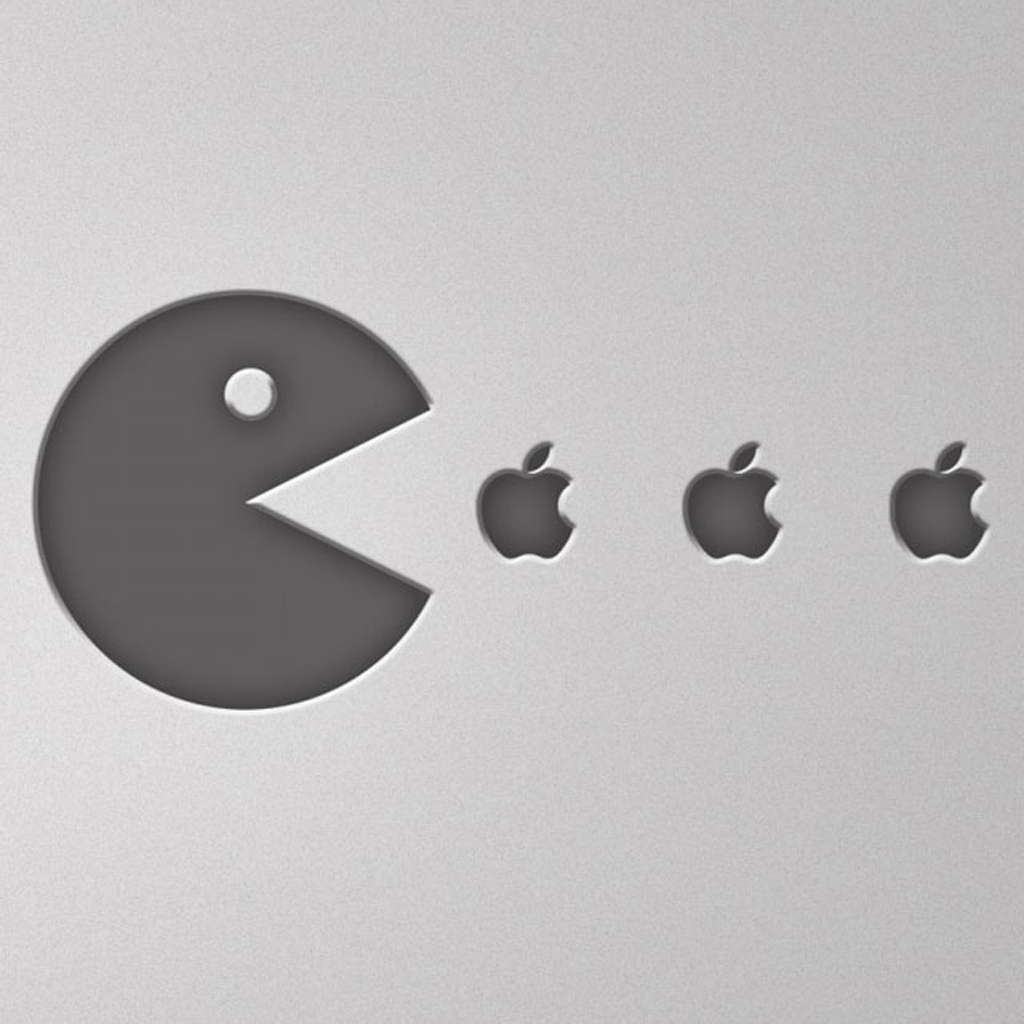 Wallpaper Gray Apple Logo Funny iPad Mini
