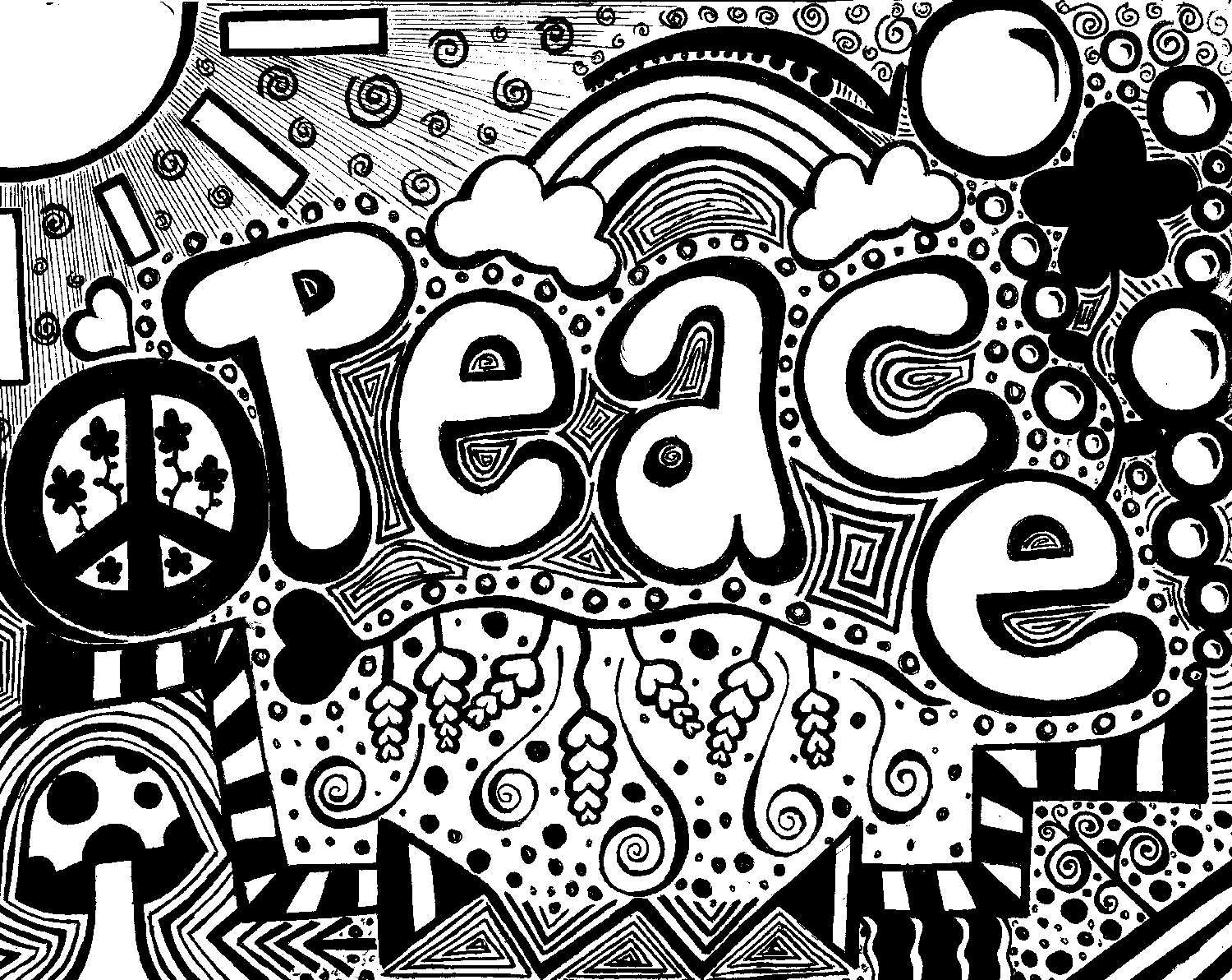 Peace Doodle By Kacedilla